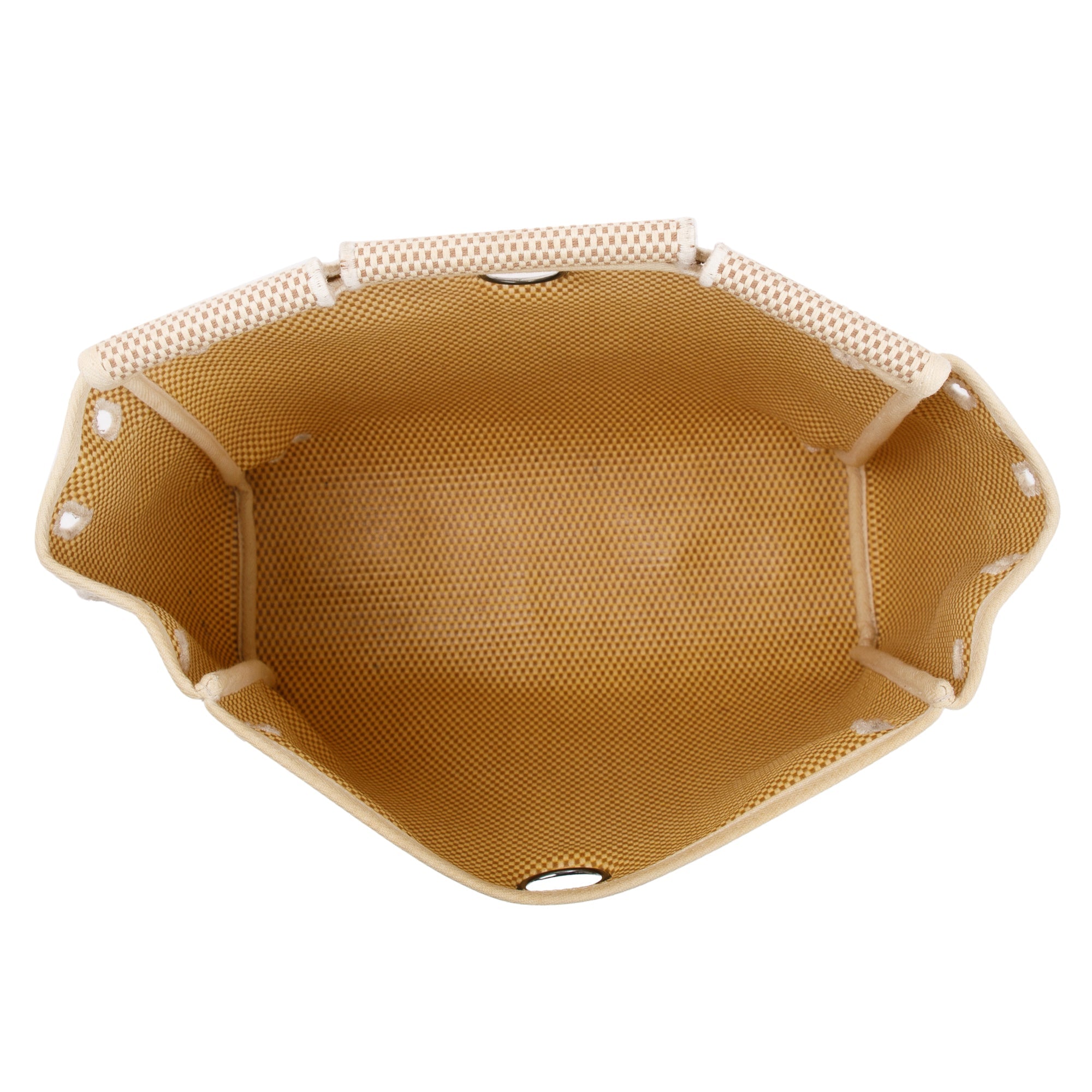 Hermes Natural Toile Vache Calfskin Herbag Backpack