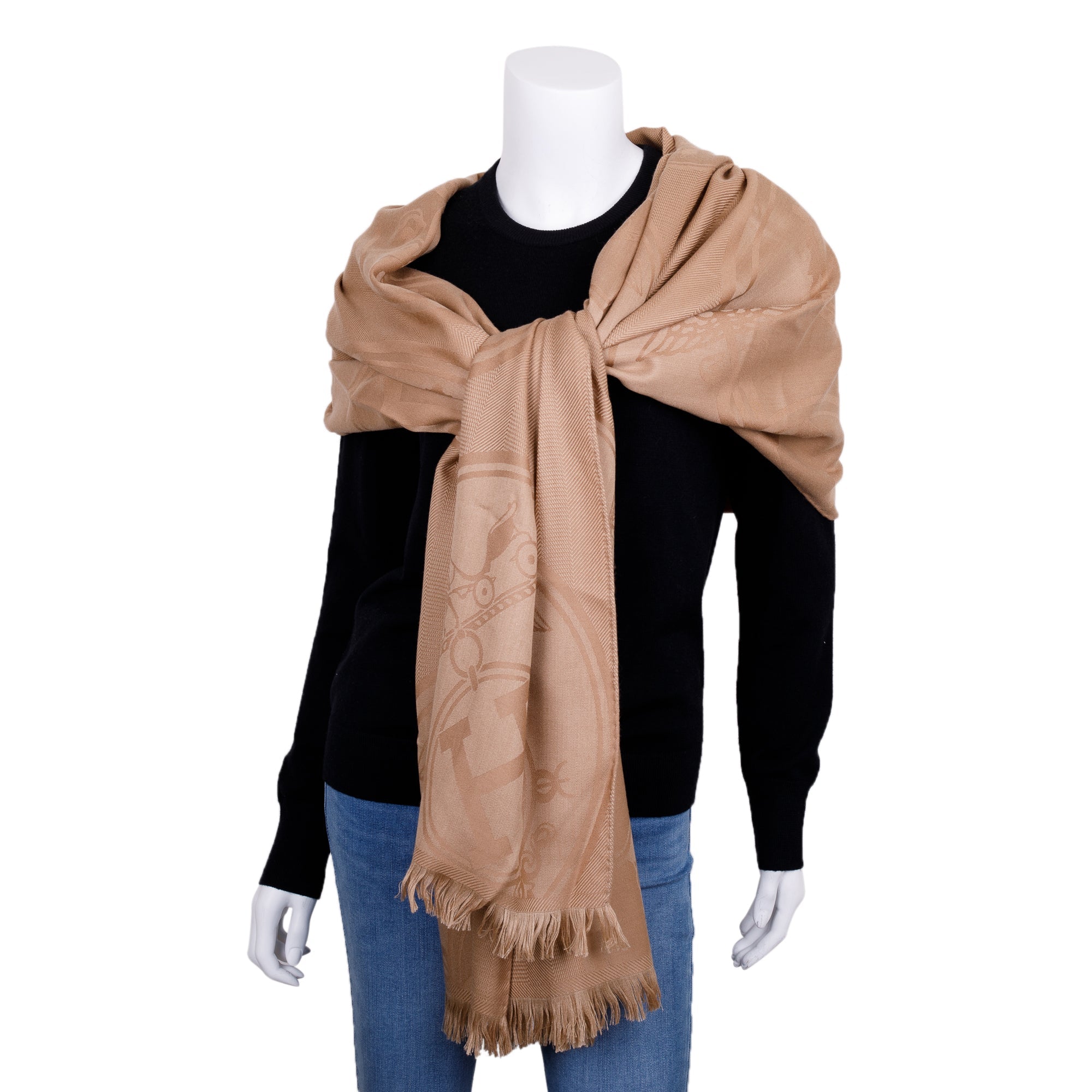 Hermes New Libris Cashmere & Silk Stole