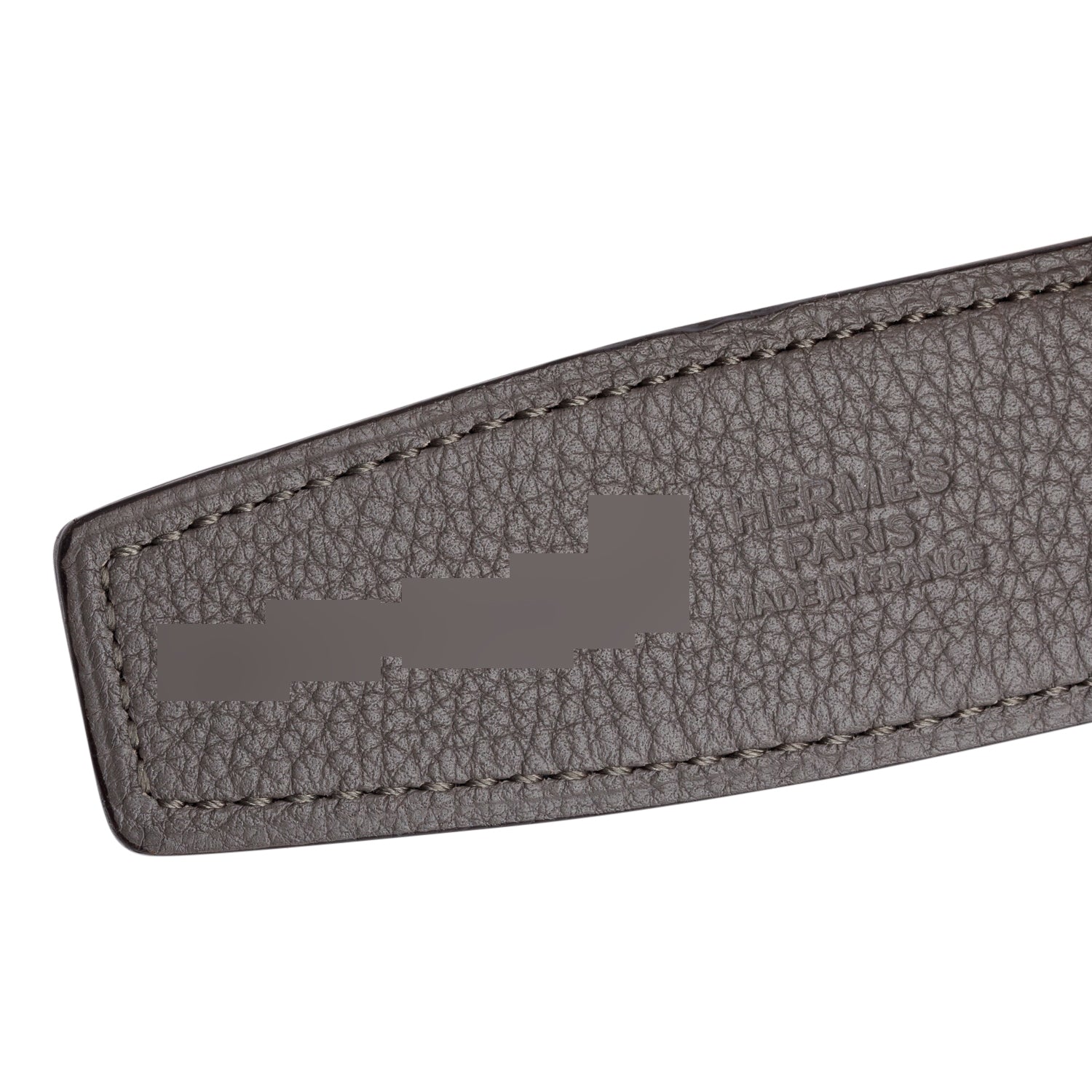 Hermes Noir Box Etain Togo Leather Reversible 32 MM H Belt Kit, Size 95 w/ Box