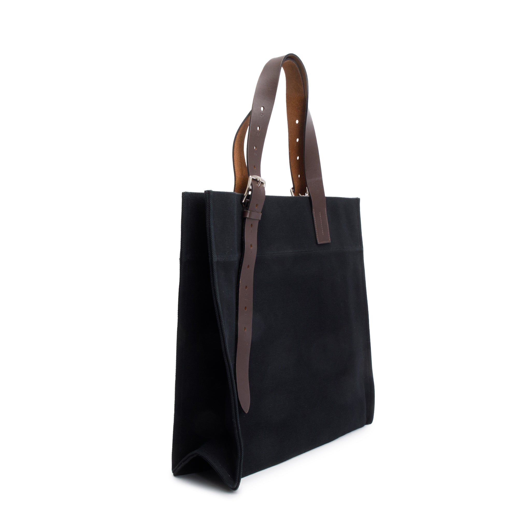 Hermes Noir Ebene Toile Vache Hunter Etriviere Shopping Tote