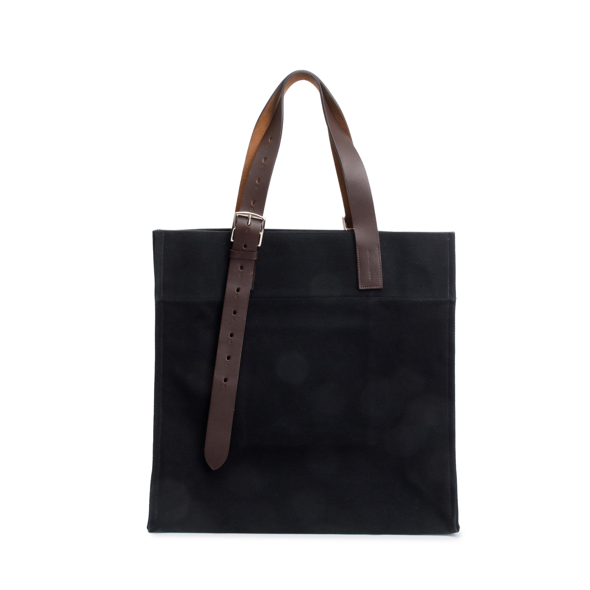 Hermes Noir Ebene Toile Vache Hunter Etriviere Shopping Tote