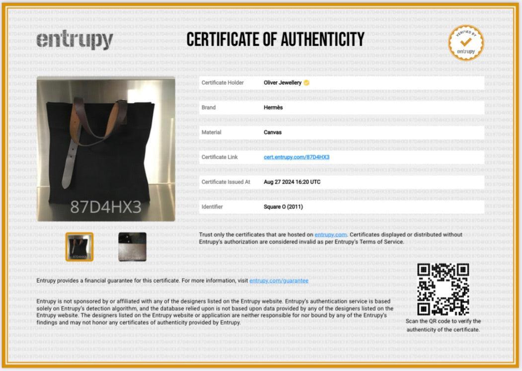 Hermes Noir Ebene Toile Vache Hunter Etriviere Shopping Tote