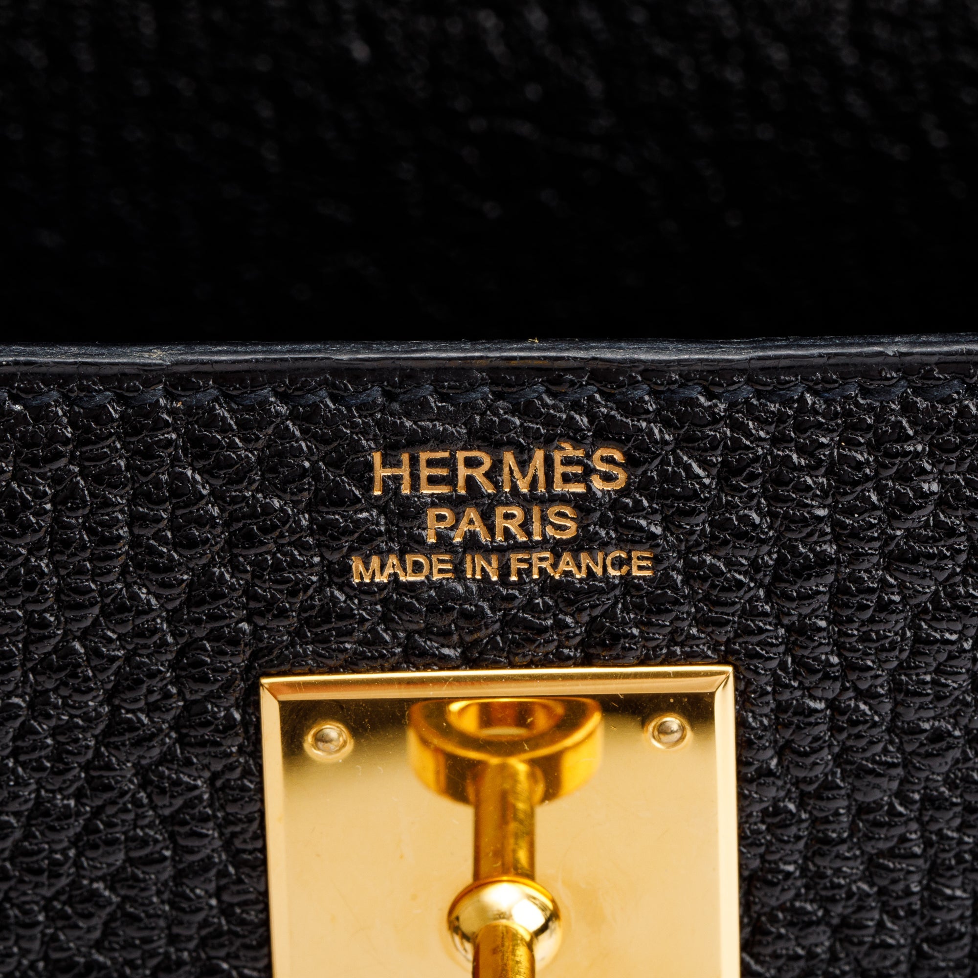 Hermes Noir Goatskin Kelly Sellier II 32 w/ Strap