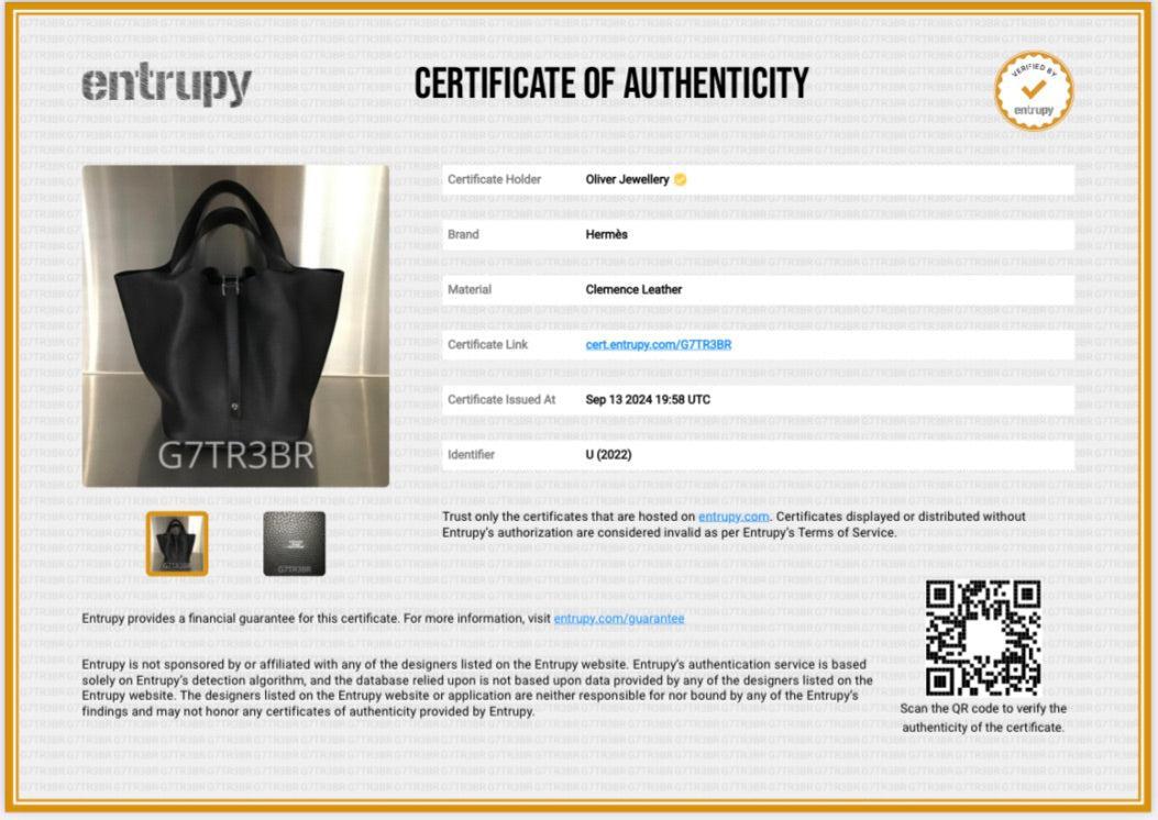 Hermes Noir So Black Taurillon Clemence Picotin Lock 22 w/ Box