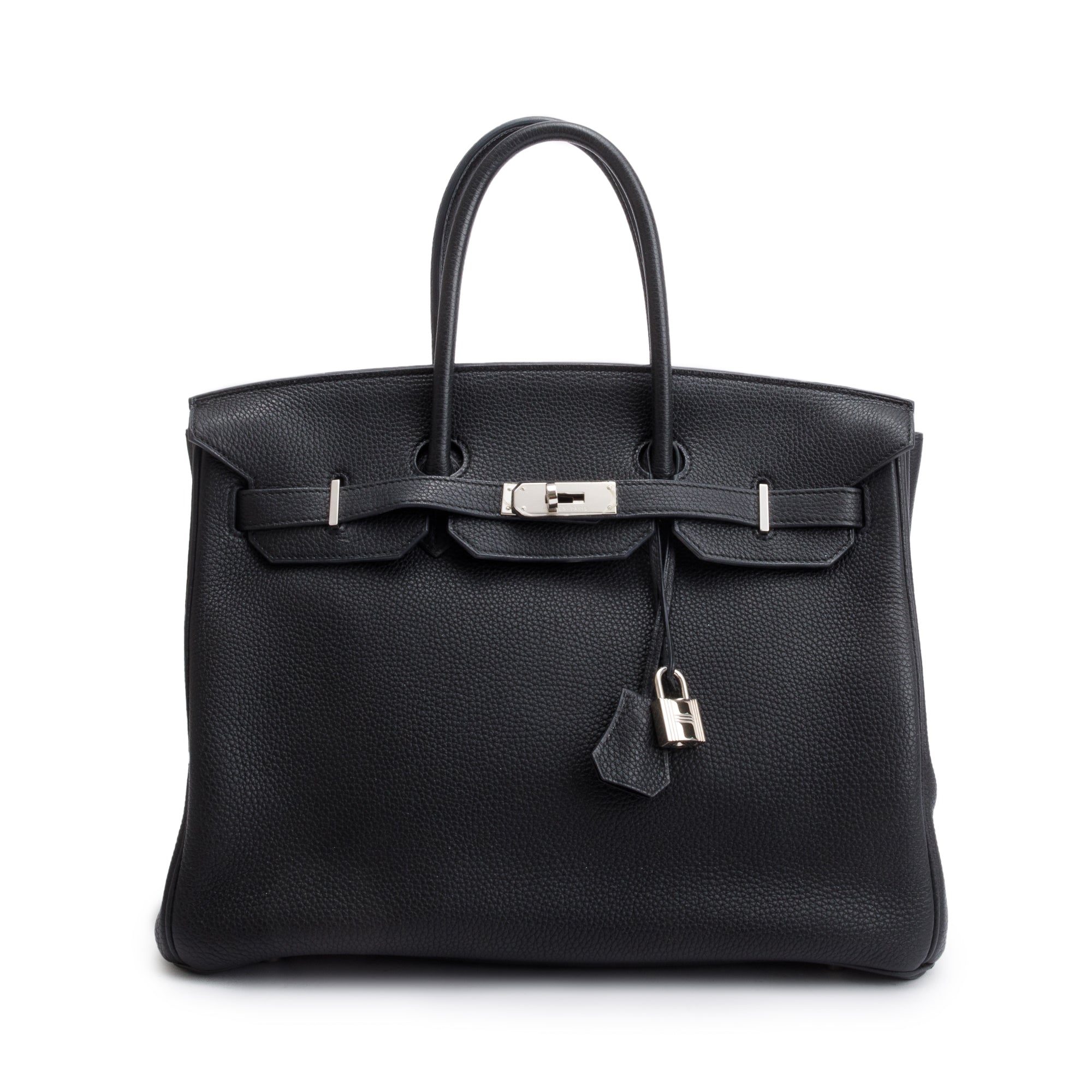 Hermes Noir Taurillon Clemence Birkin 35 w/ Box