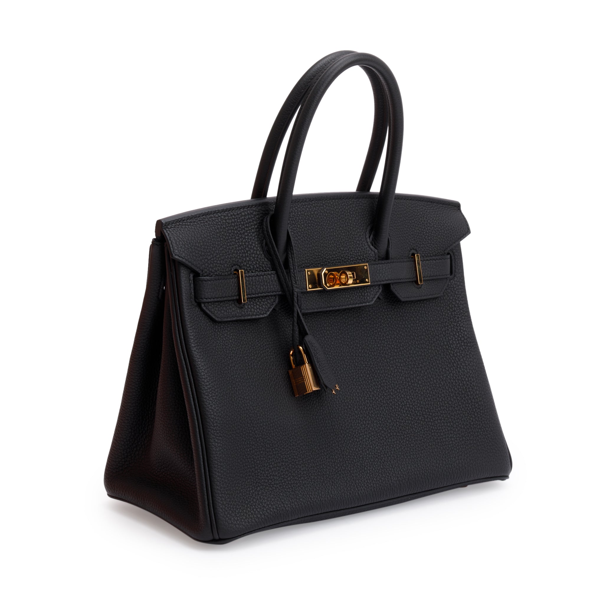 Hermes Noir Veau Togo Birkin 30 w/ Box