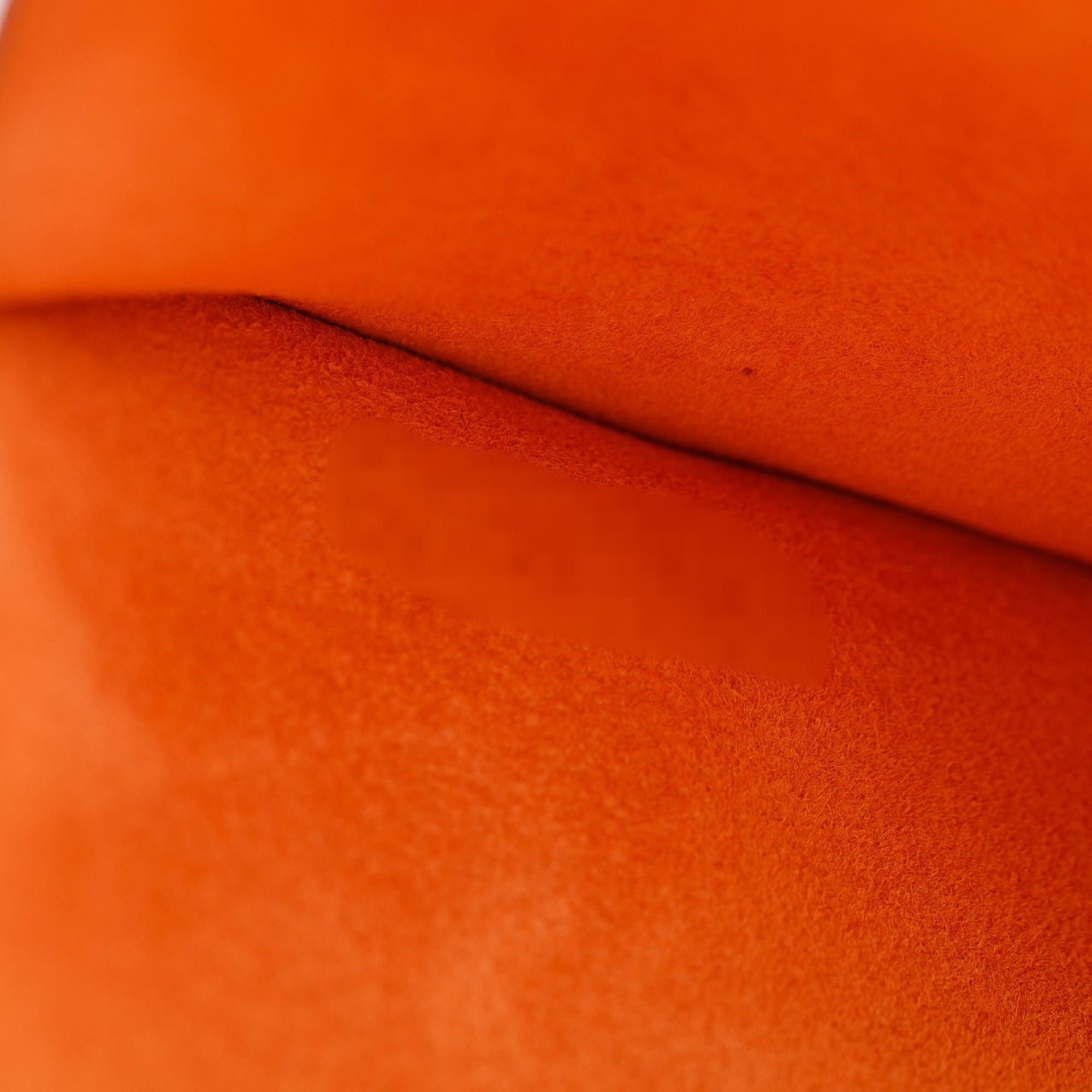 Hermes Orange Chevre Mysore Tarmac PM Passport Holder w/ Box