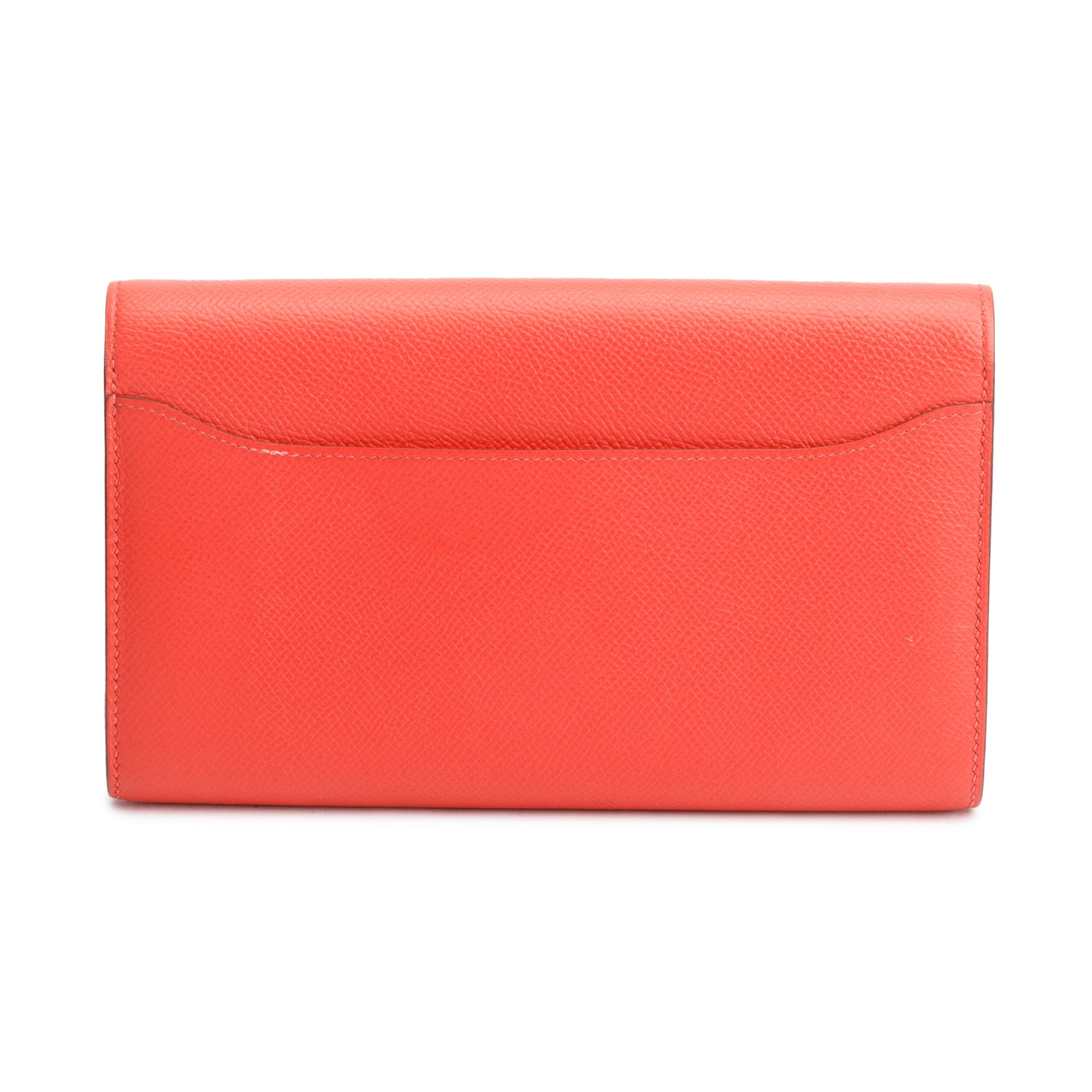 Hermes Orange Epsom Leather Constance Long Wallet