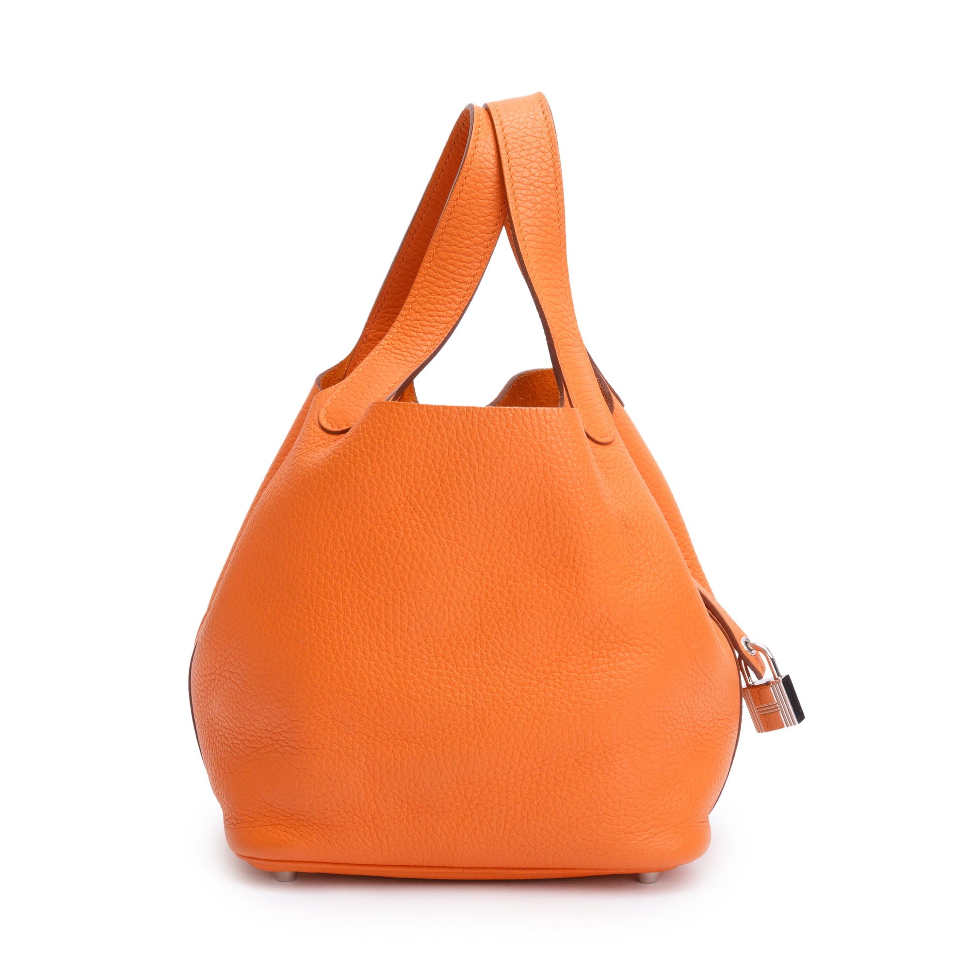 Hermes Orange H Taurillon Clemence Picotin Lock 18