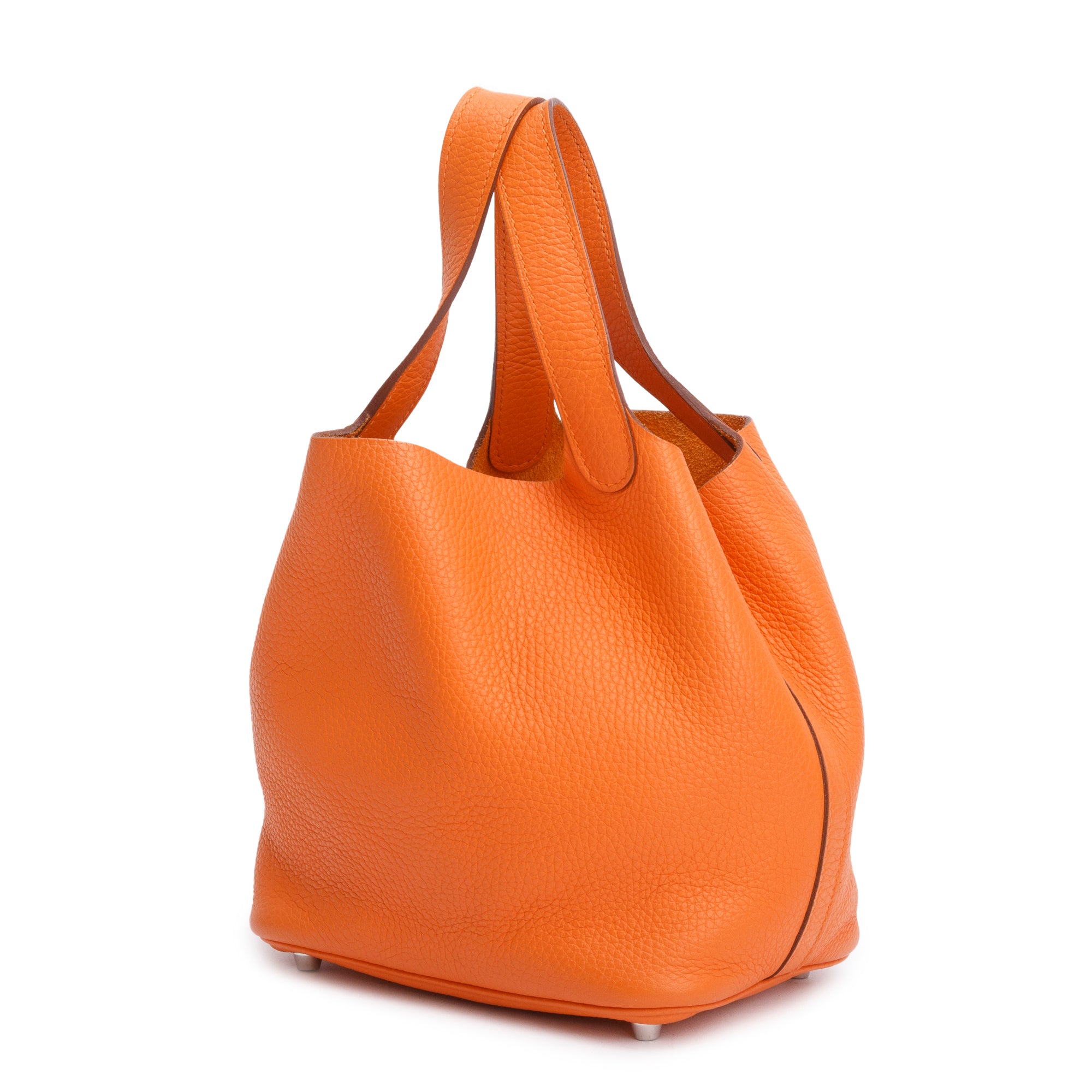Hermes Orange H Taurillon Clemence Picotin Lock 18