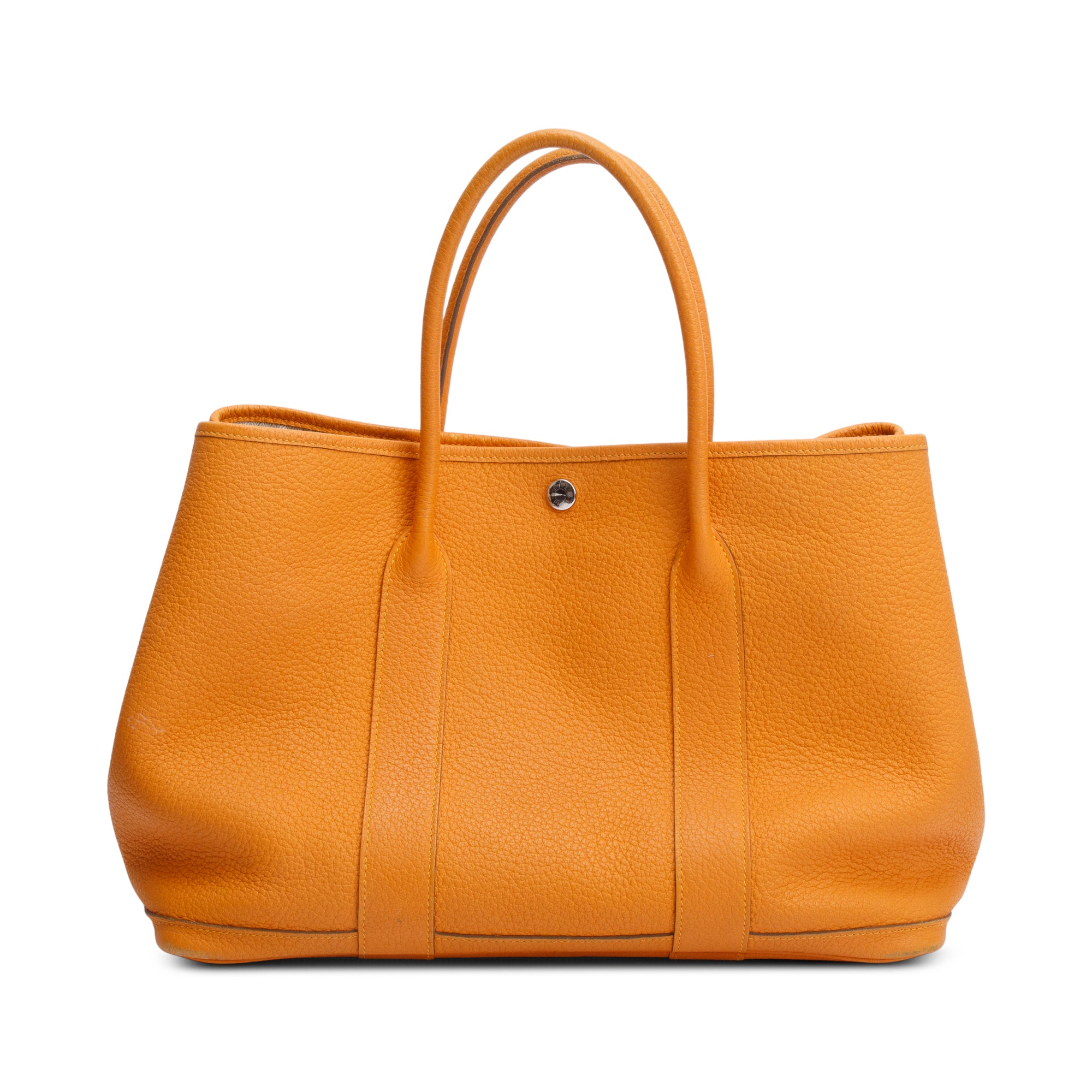 Hermes Orange Negonda Leather Garden Party 36