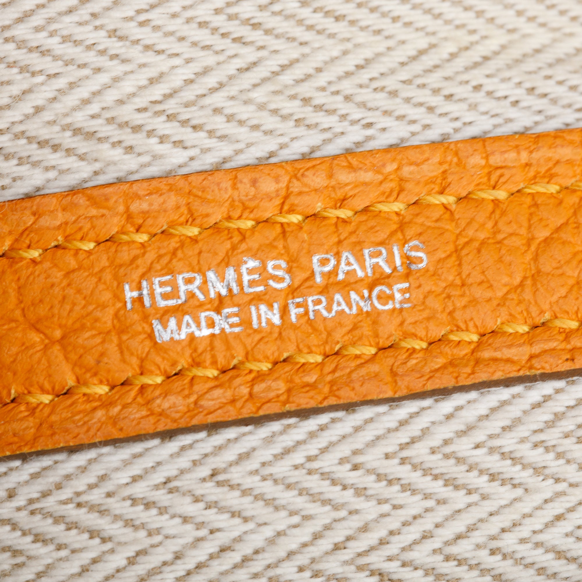 Hermes Orange Negonda Leather Garden Party 36