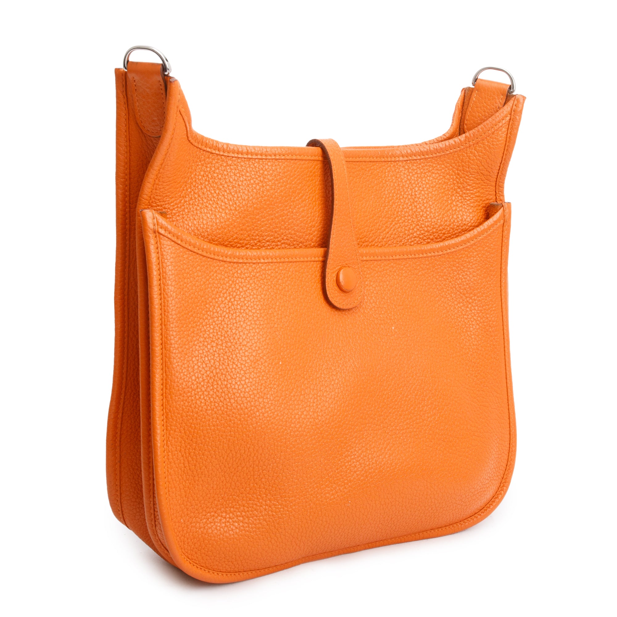 Hermes Orange Taurillon Clemence Evelyne III 29 Bag