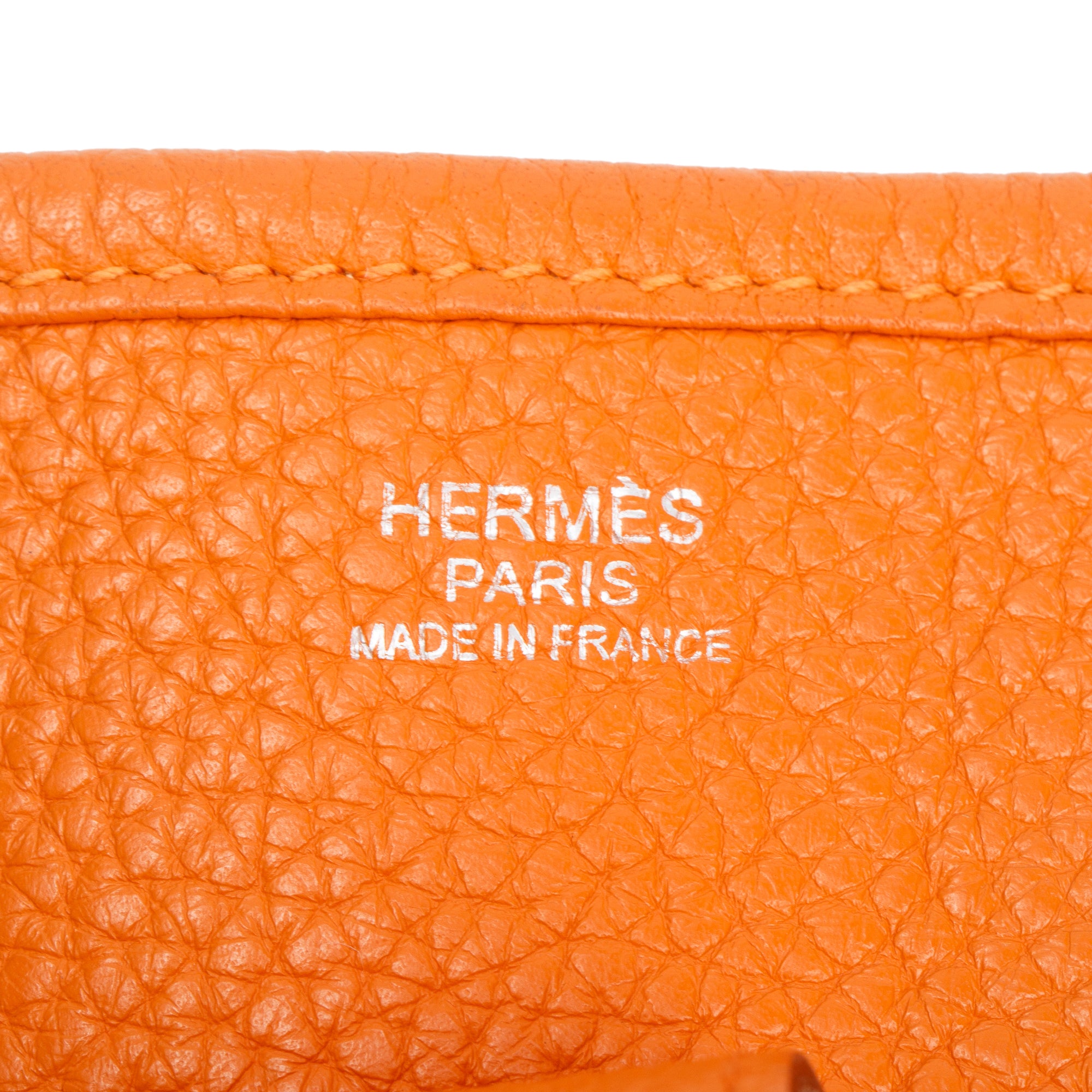 Hermes Orange Taurillon Clemence Evelyne III 29 Bag