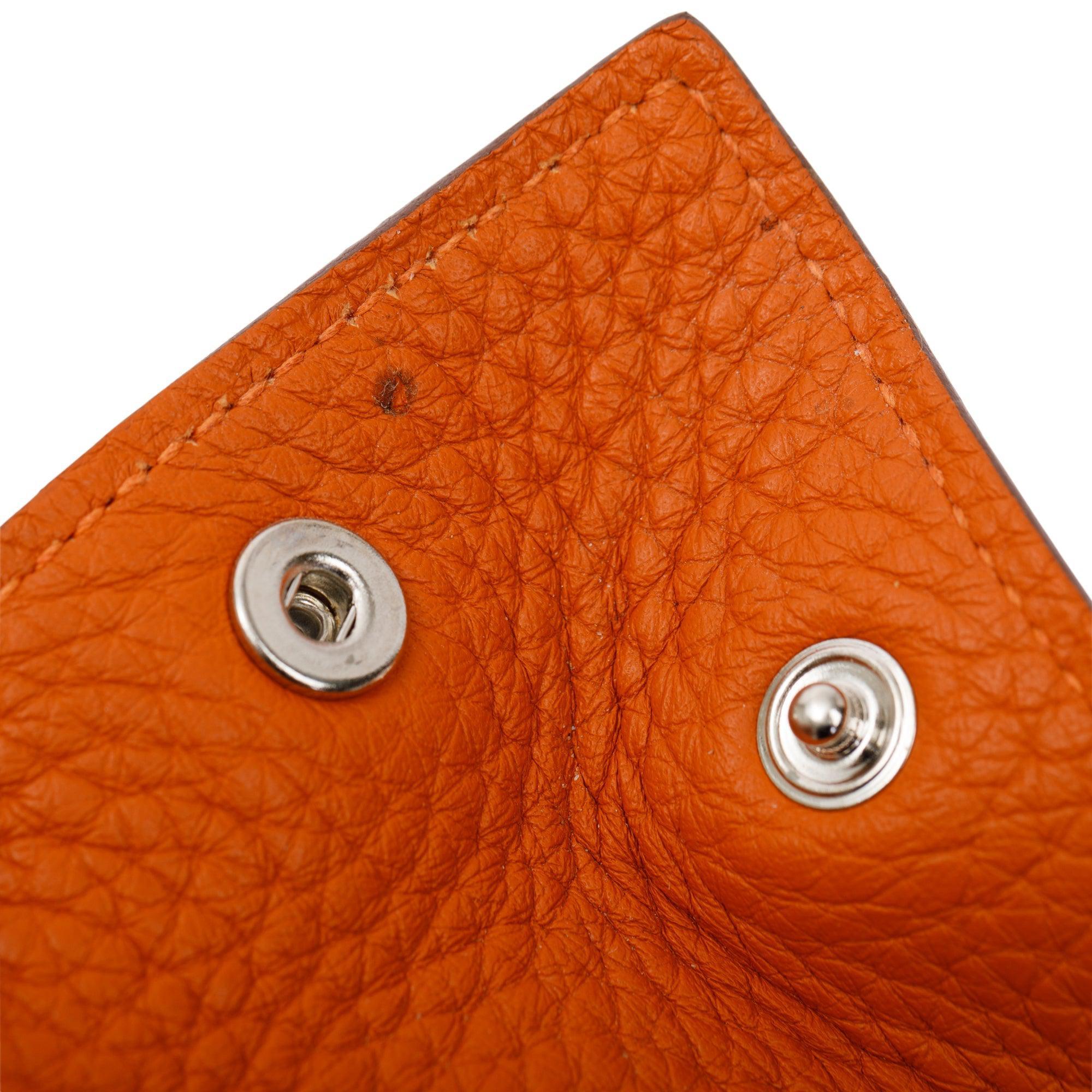 Hermes Orange Taurillon Clemence Leather Mises et Relances in The Loop Change Tray