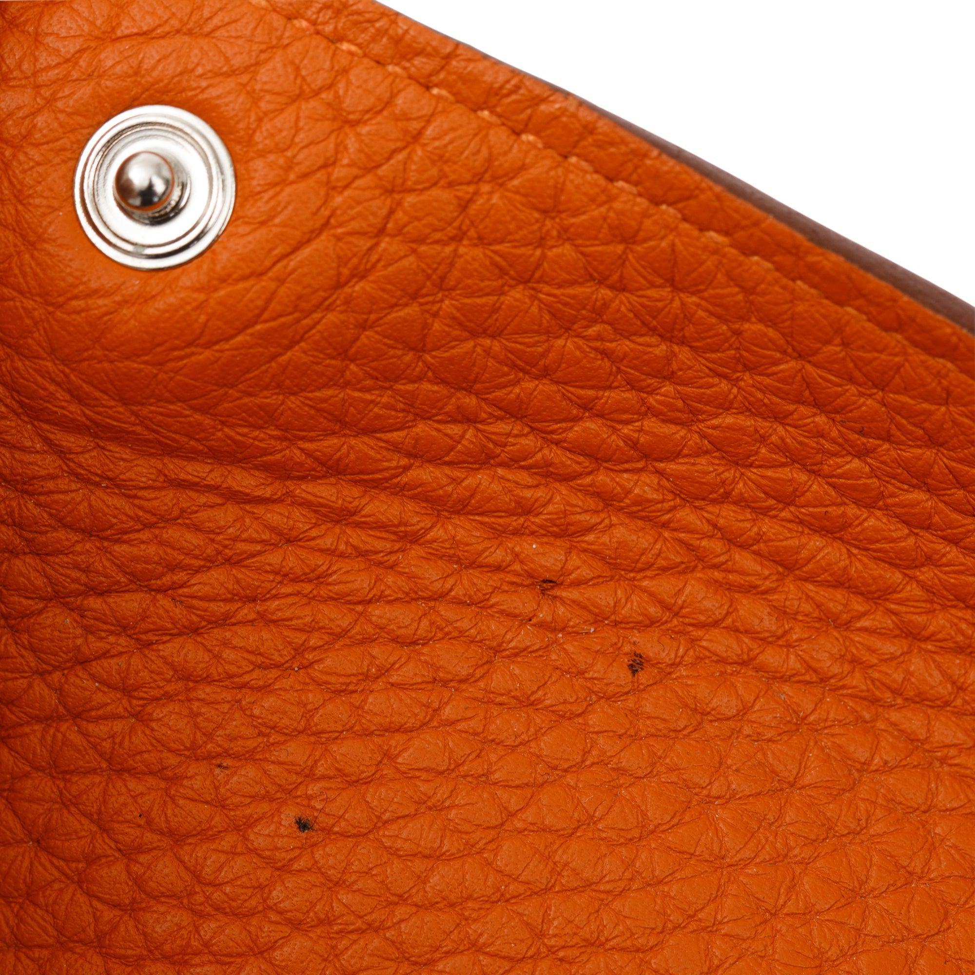 Hermes Orange Taurillon Clemence Leather Mises et Relances in The Loop Change Tray
