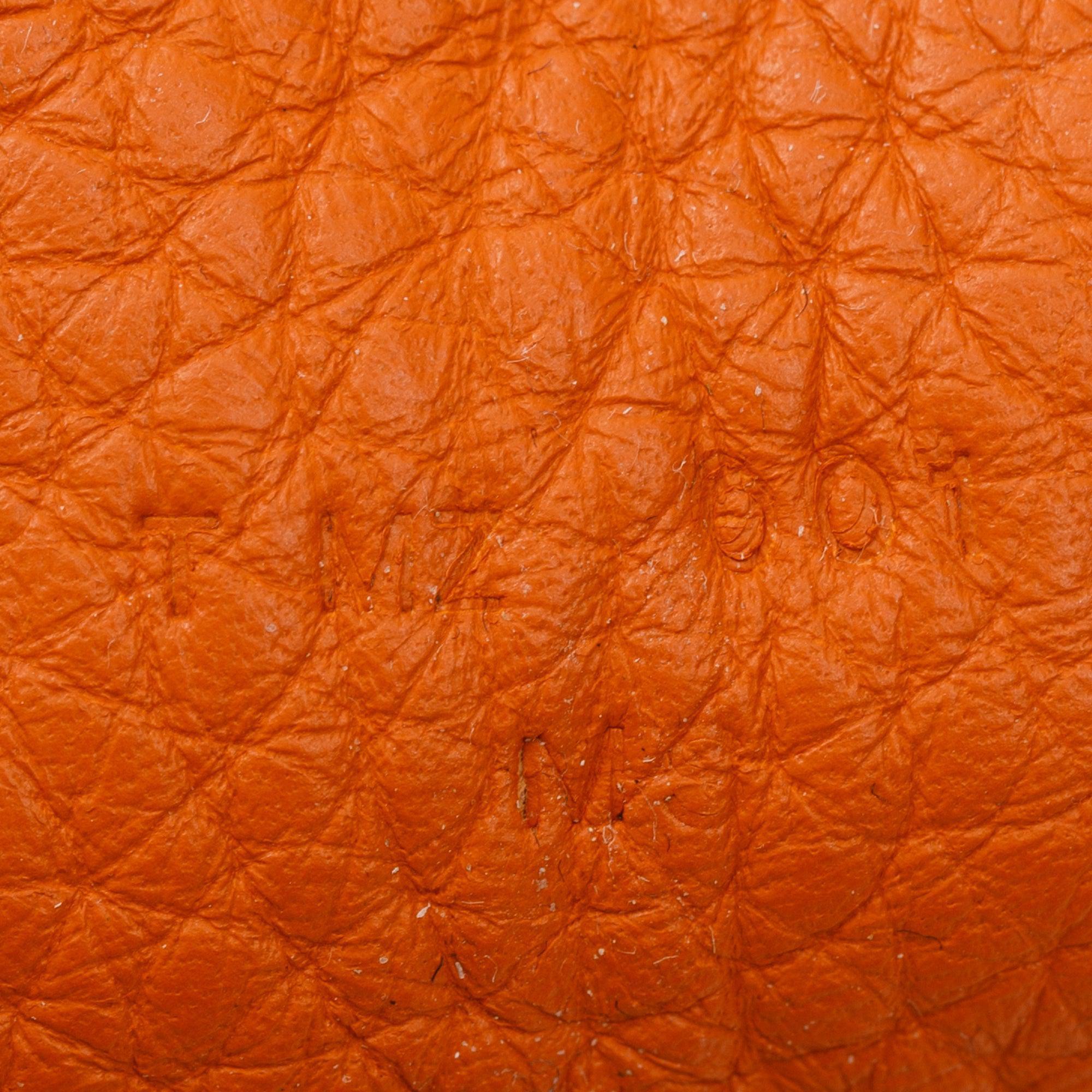 Hermes Orange Taurillon Clemence Leather Mises et Relances in The Loop Change Tray