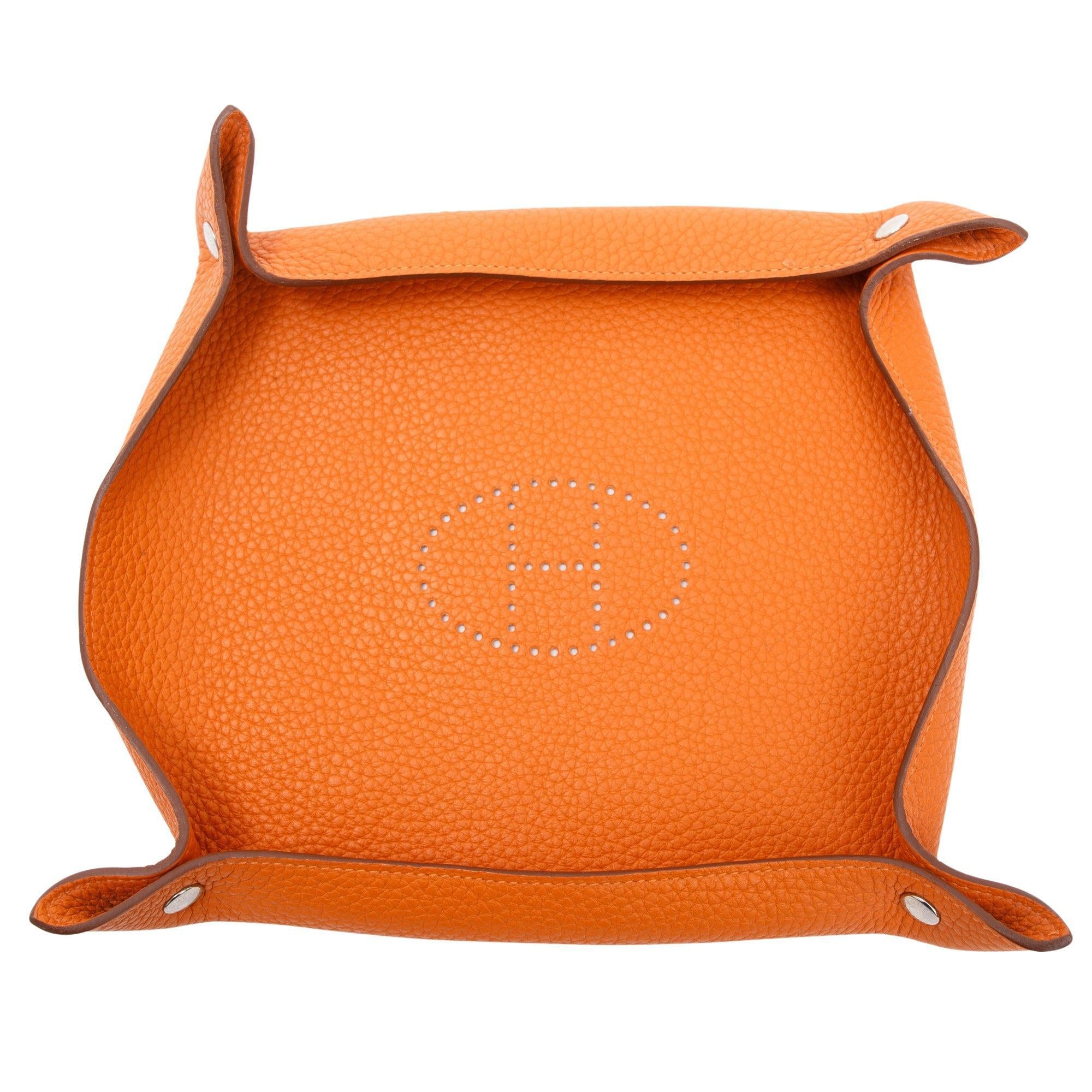 Hermes Orange Taurillon Clemence Leather Mises et Relances in The