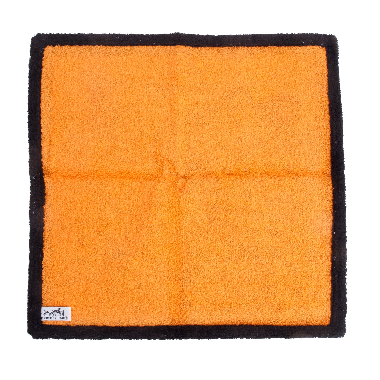 Hermes Orange/Multicolor 'Caledo Plage Leopards' Cotton Square Bath Towel w/ Box