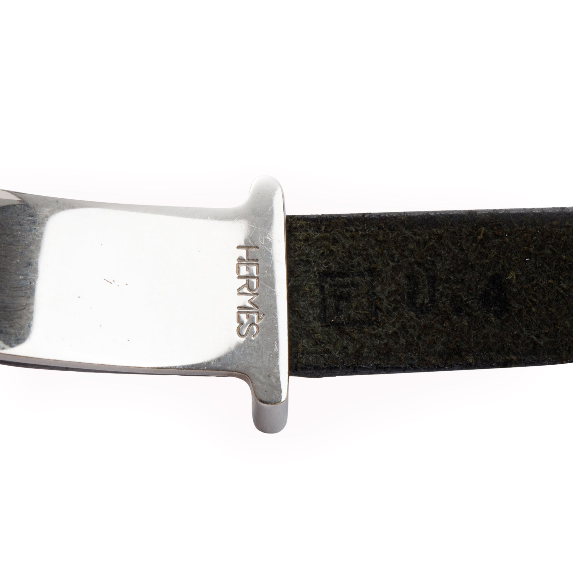Hermes Palladium-Plated Black Leather Api II Triple Tour Wrap Bracelet