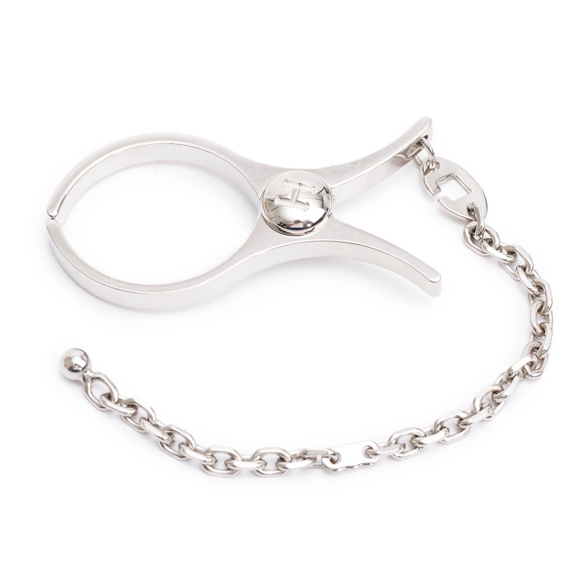 Hermes Palladium-Plated Filou Glove Clip w/ Box