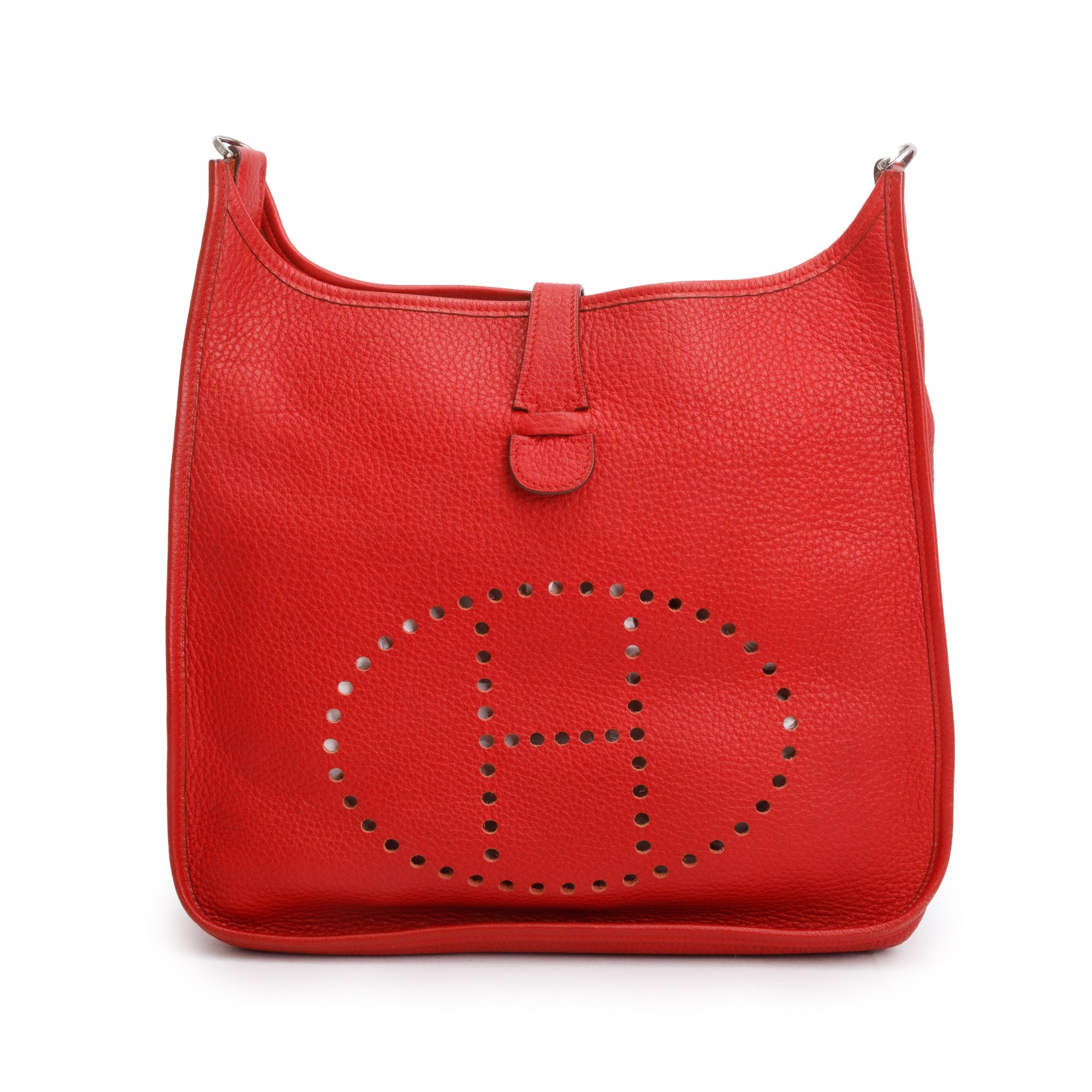 Hermes Pivoine Rouge Taurillon Clemence Evelyne III 29 Bag