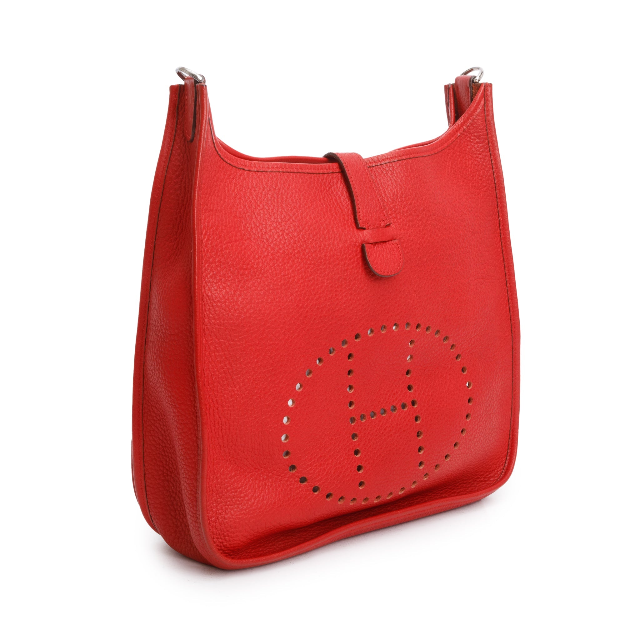 Hermes Pivoine Rouge Taurillon Clemence Evelyne III 29 Bag