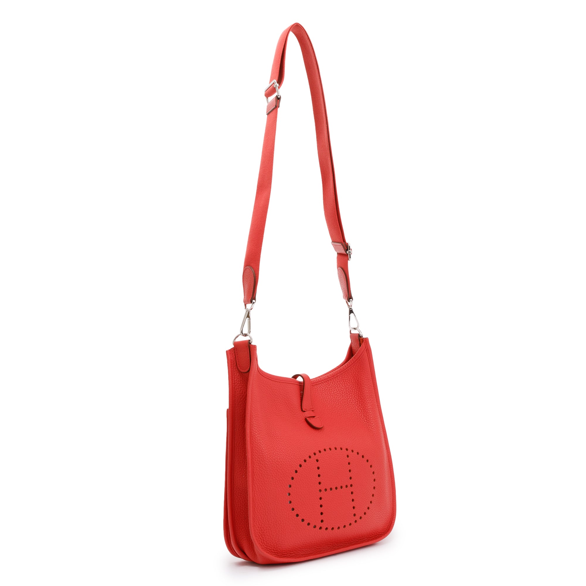 Hermes Pivoine Rouge Taurillon Clemence Evelyne III 29 Bag