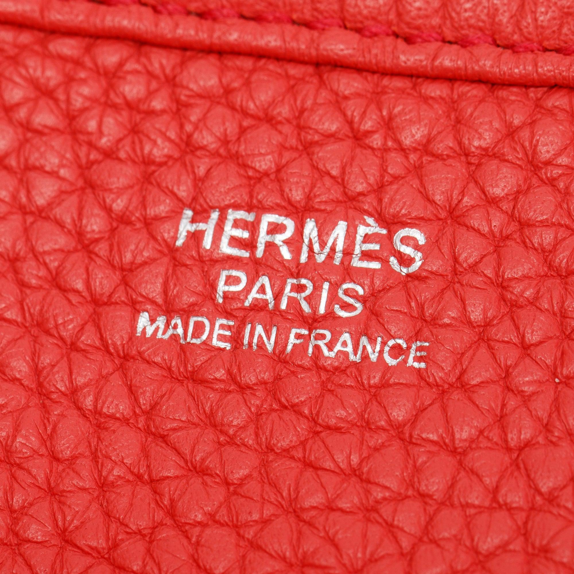 Hermes Pivoine Rouge Taurillon Clemence Evelyne III 29 Bag