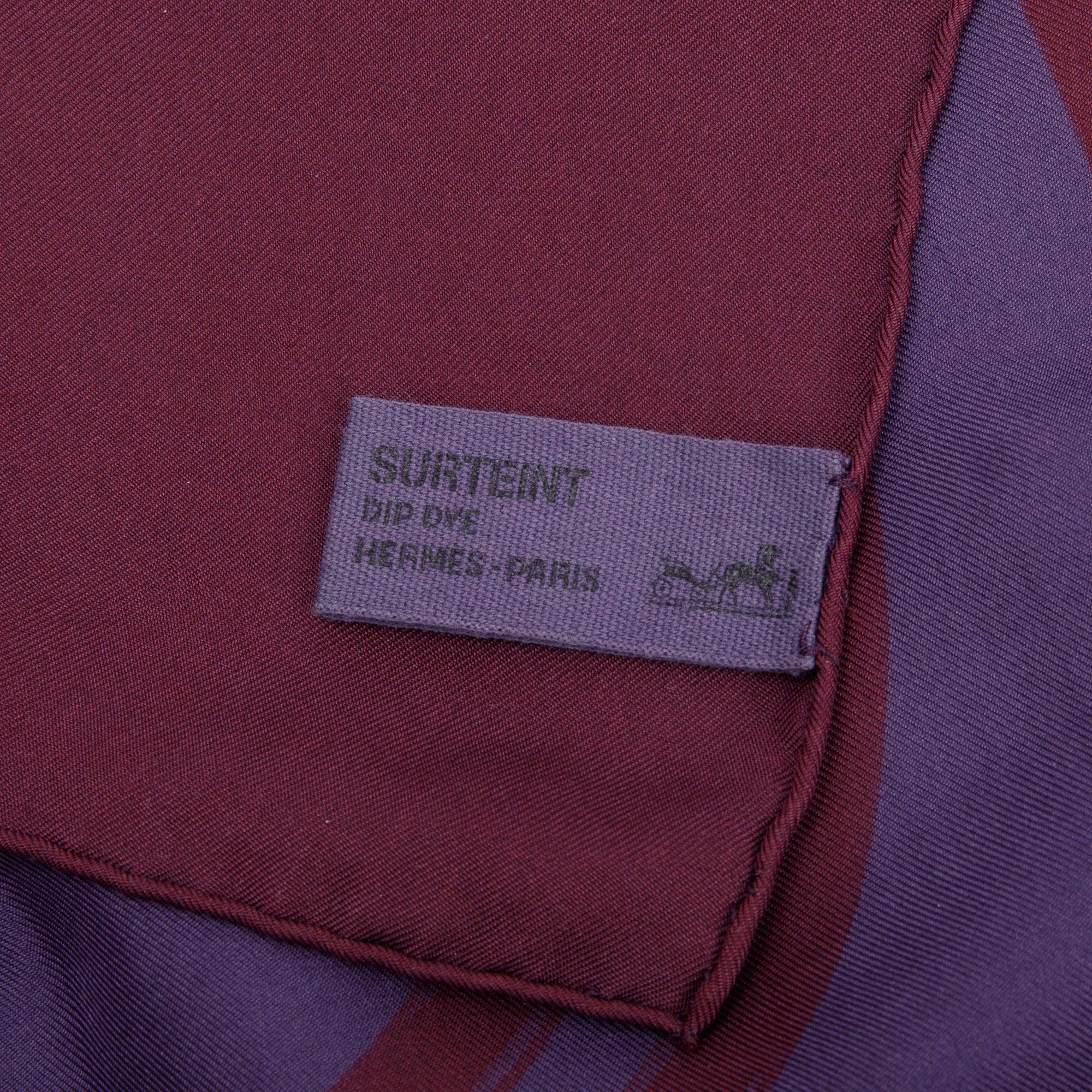 Hermes Purple 'Brides De Gala'' Silk Scarf 90 w/ Box