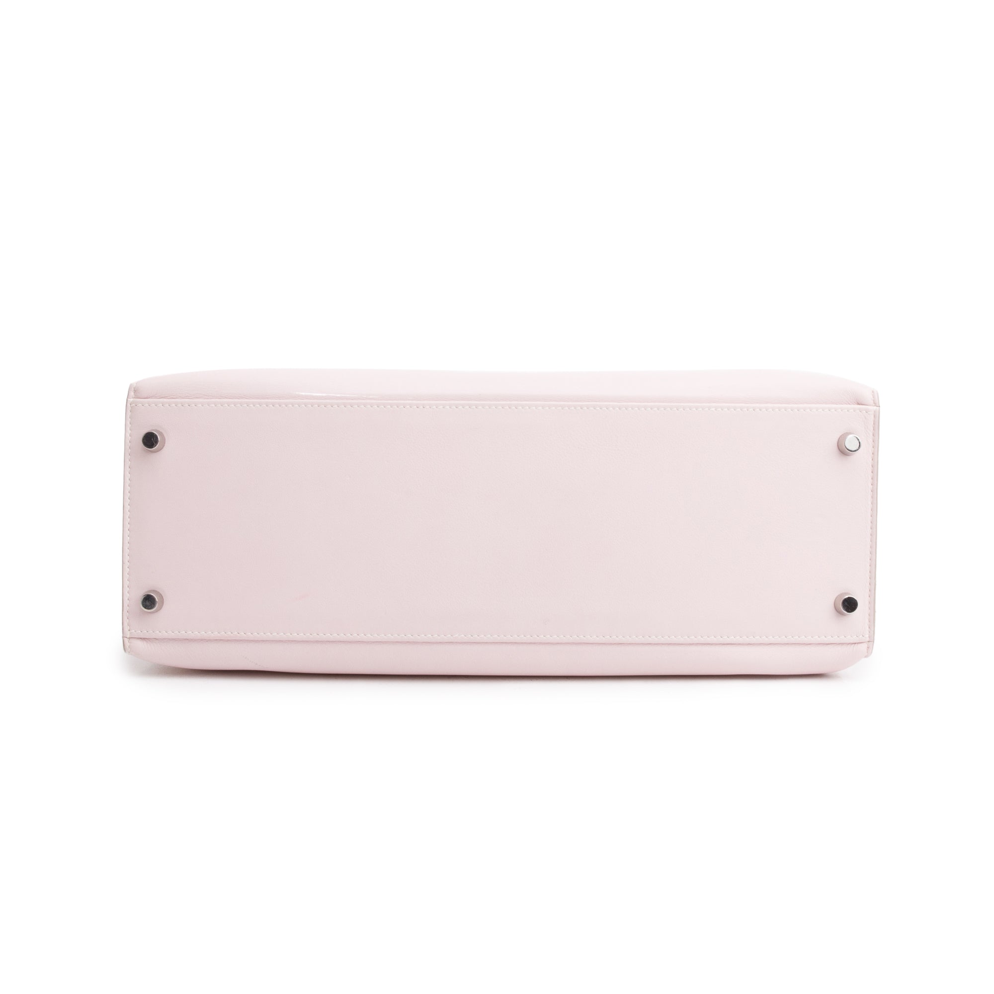 Hermes Rose Dragee Swift Leather Kelly Flat 35