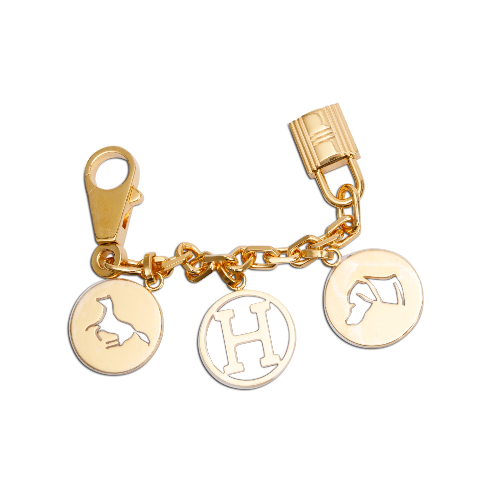 Hermes Rose Gold Plated Breloque Olga Bag Charm w/ Box