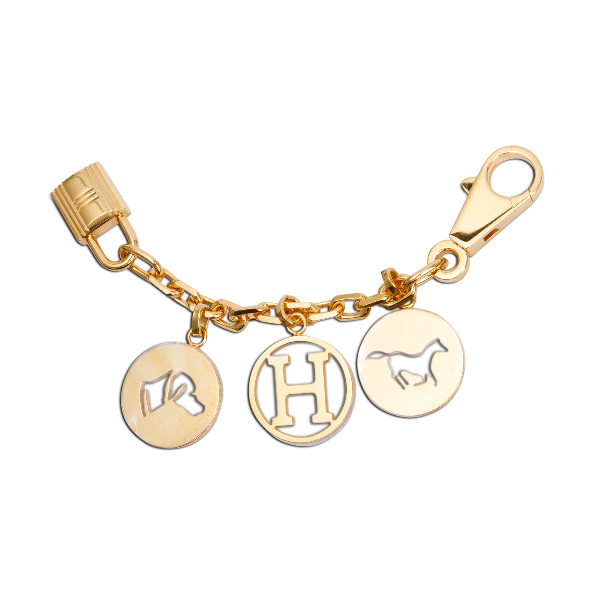 Hermes Rose Gold Plated Breloque Olga Bag Charm w/ Box