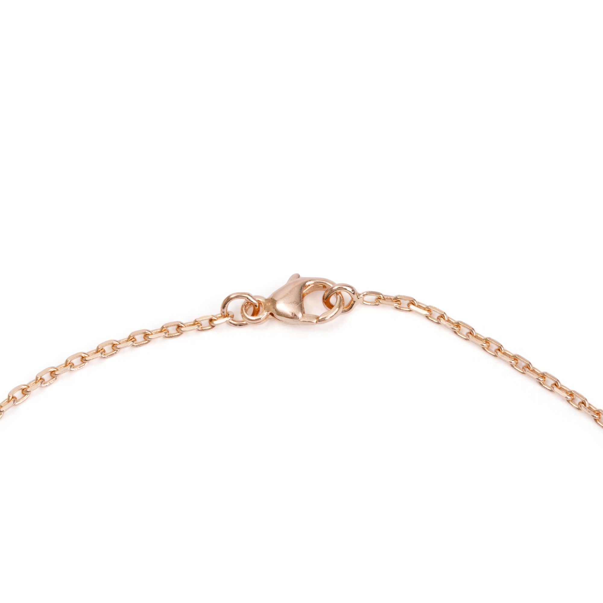 Hermes Rose Gold-Plated White Lacquered Mini Pop H Pendant Necklace w/ Box & Receipt