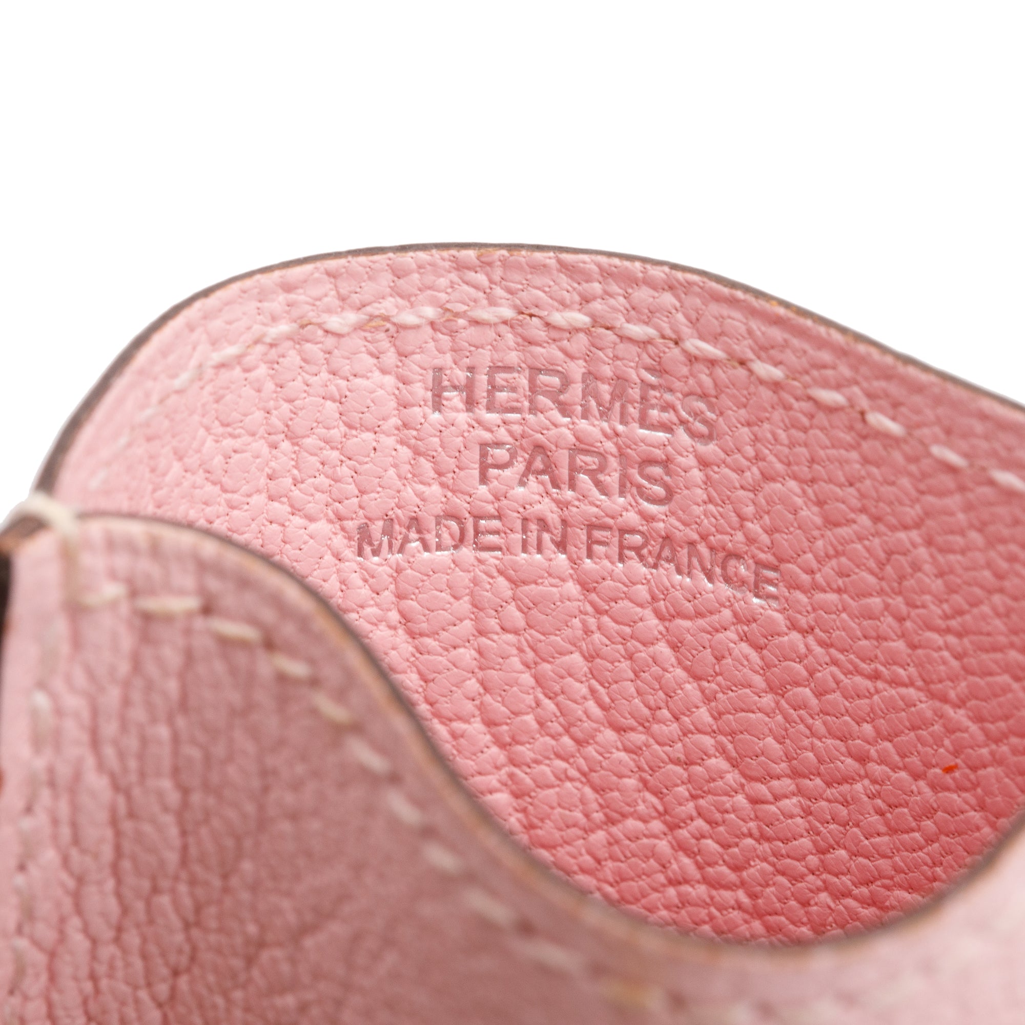 Hermes Rose Sakura Chevre Mysore Leather Diabolo Card Holder w/ Box