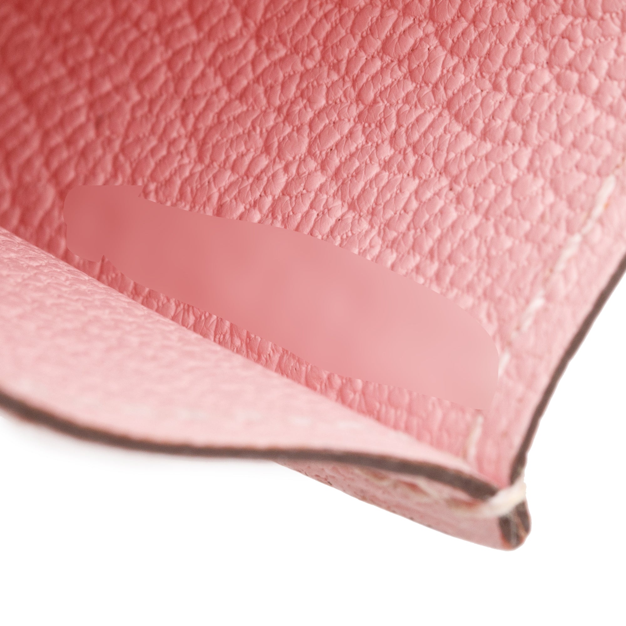 Hermes Rose Sakura Chevre Mysore Leather Diabolo Card Holder w/ Box