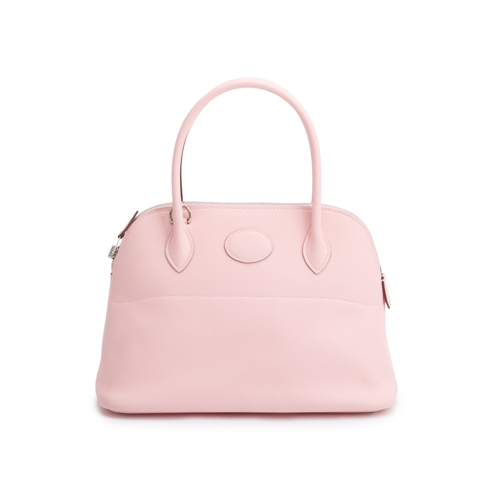 Hermes Rose Sakura Swift Leather Bolide 27 w/ Strap