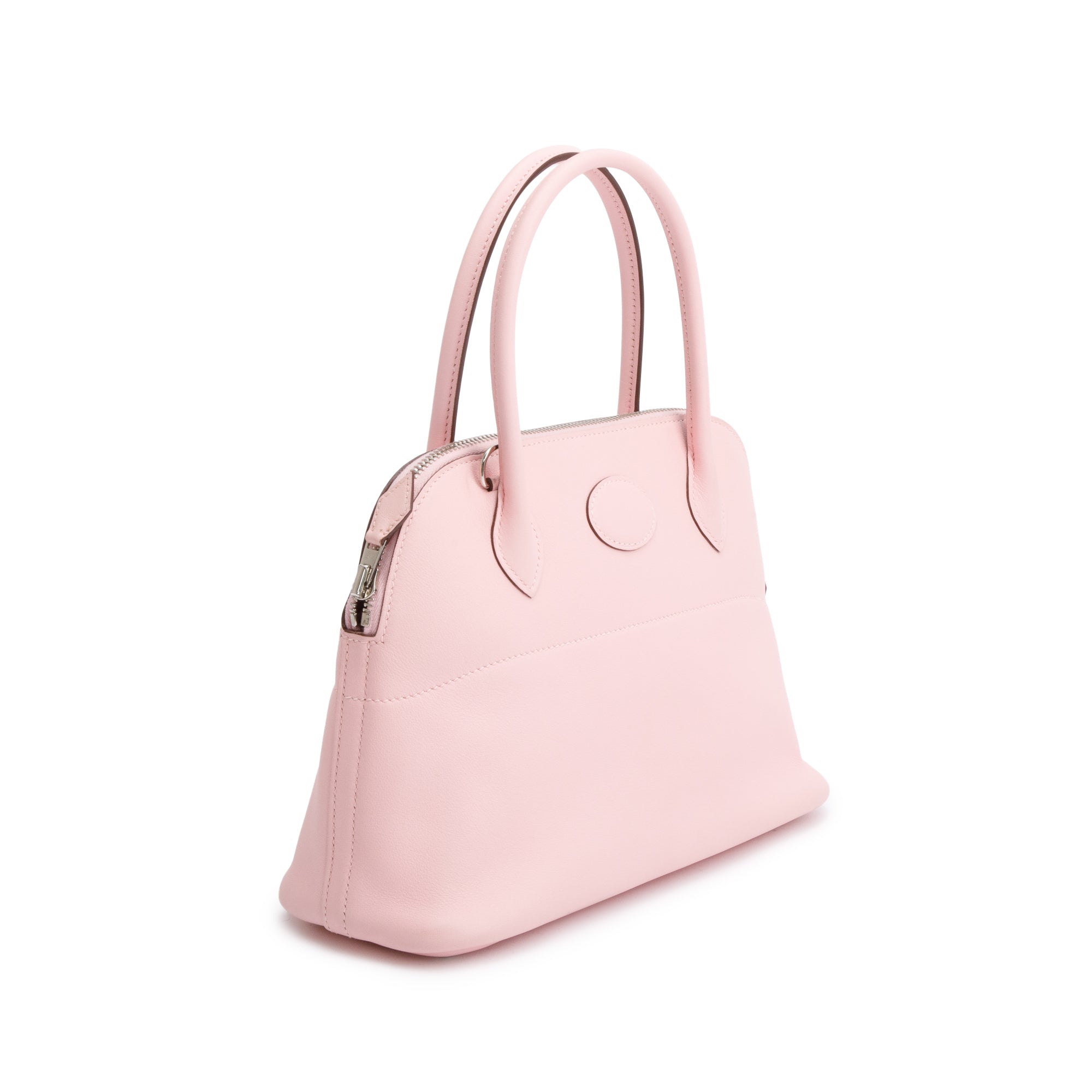 Hermes Rose Sakura Swift Leather Bolide 27 w/ Strap