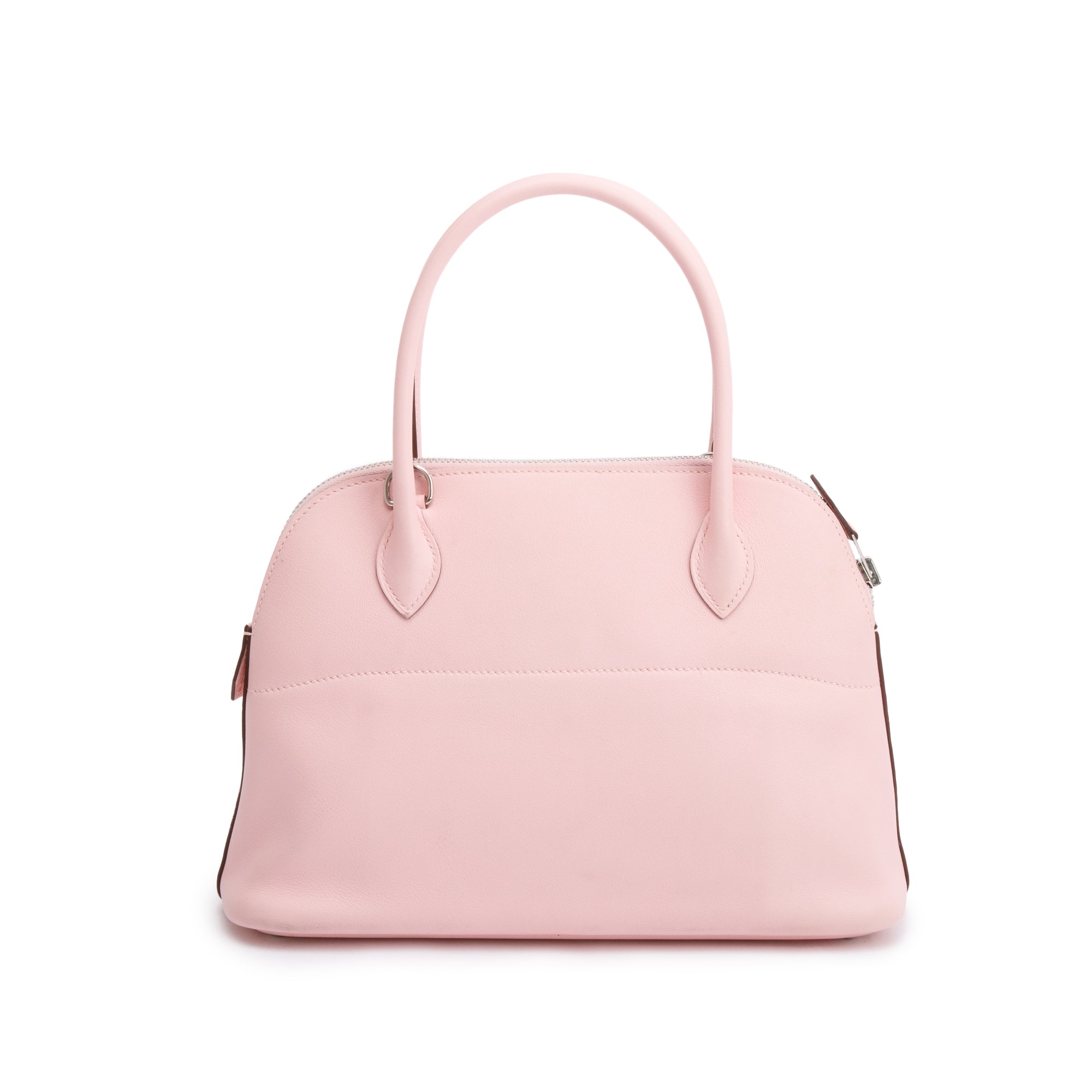 Hermes Rose Sakura Swift Leather Bolide 27 w/ Strap