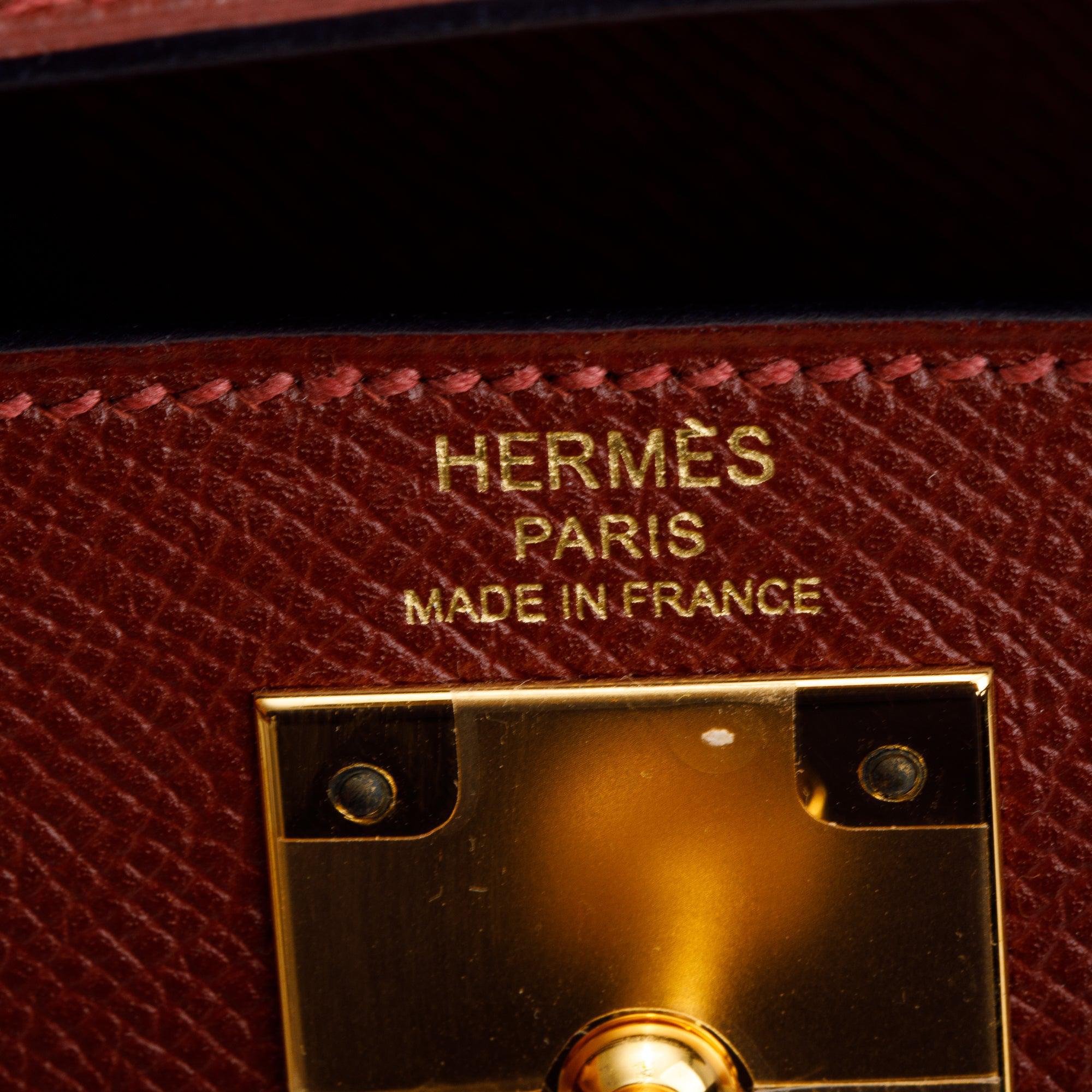 Hermes Rouge H Veau Epsom Kelly II Sellier 28 w/ Strap