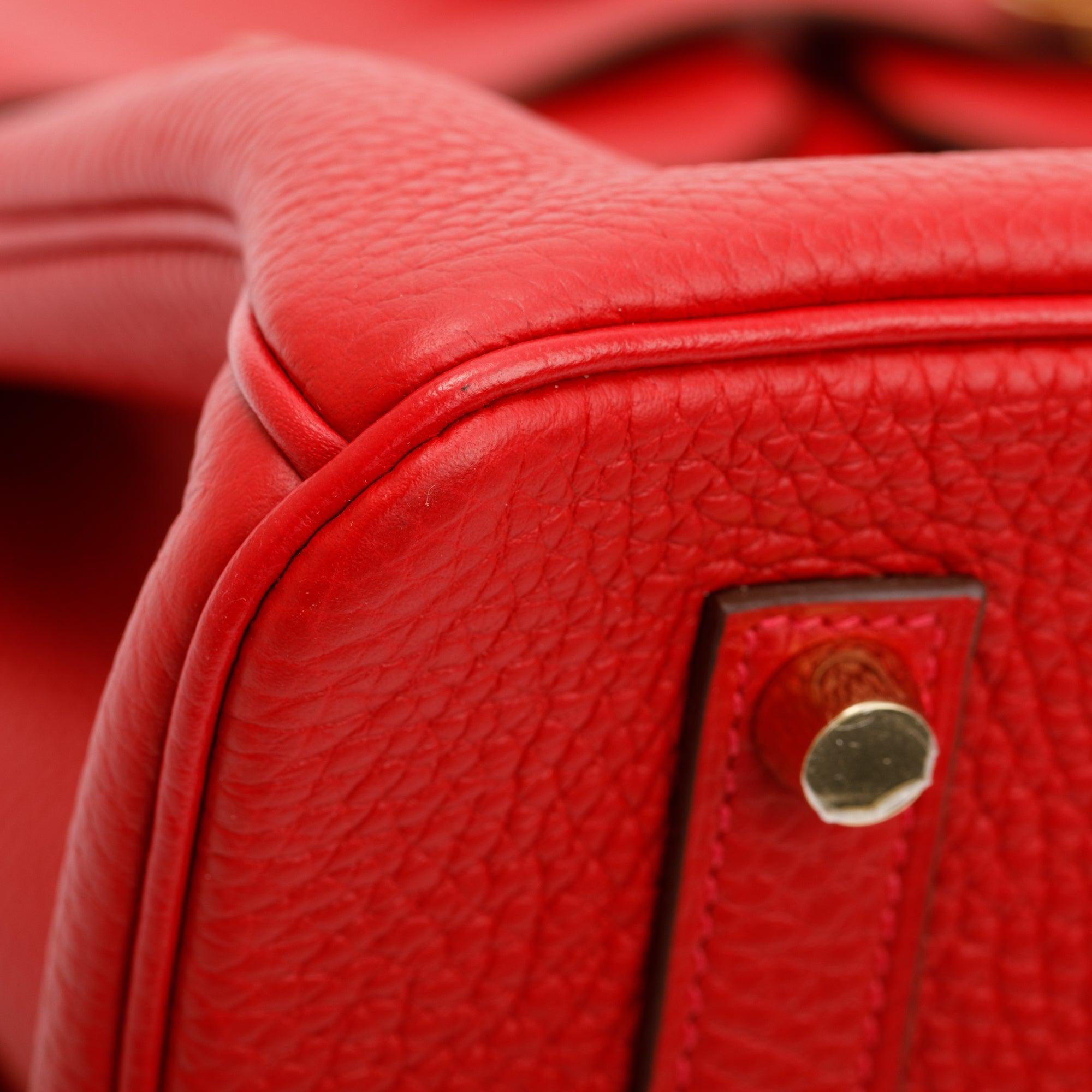 Hermes Rouge Taurillon Clemence Birkin 35 w/ Box