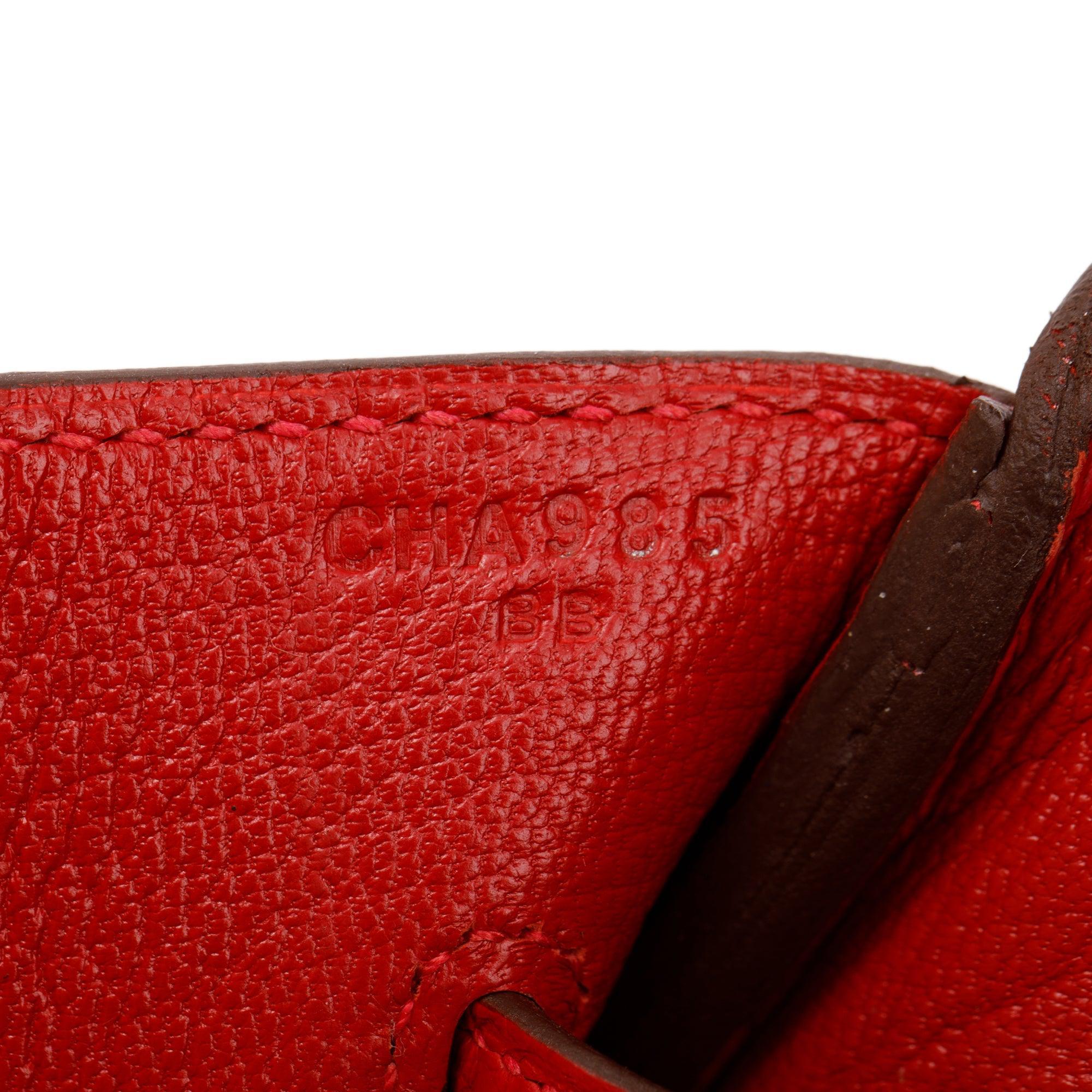 Hermes Rouge Taurillon Clemence Birkin 35 w/ Box