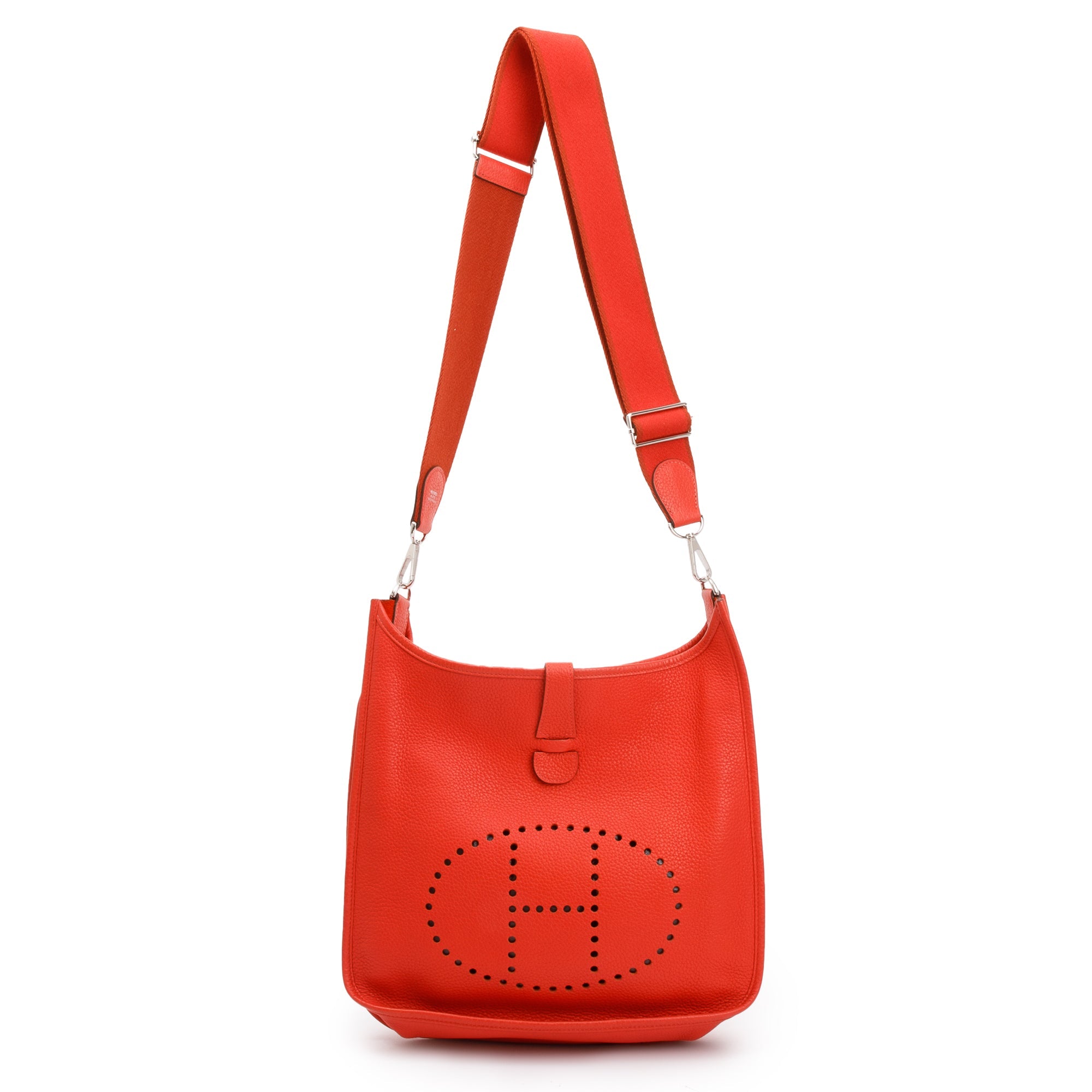 Hermes Rouge Taurillon Clemence Evelyne III 33