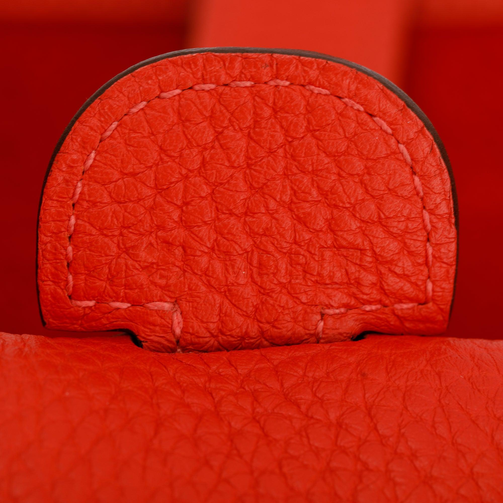 Hermes Rouge Taurillon Clemence Evelyne III 33