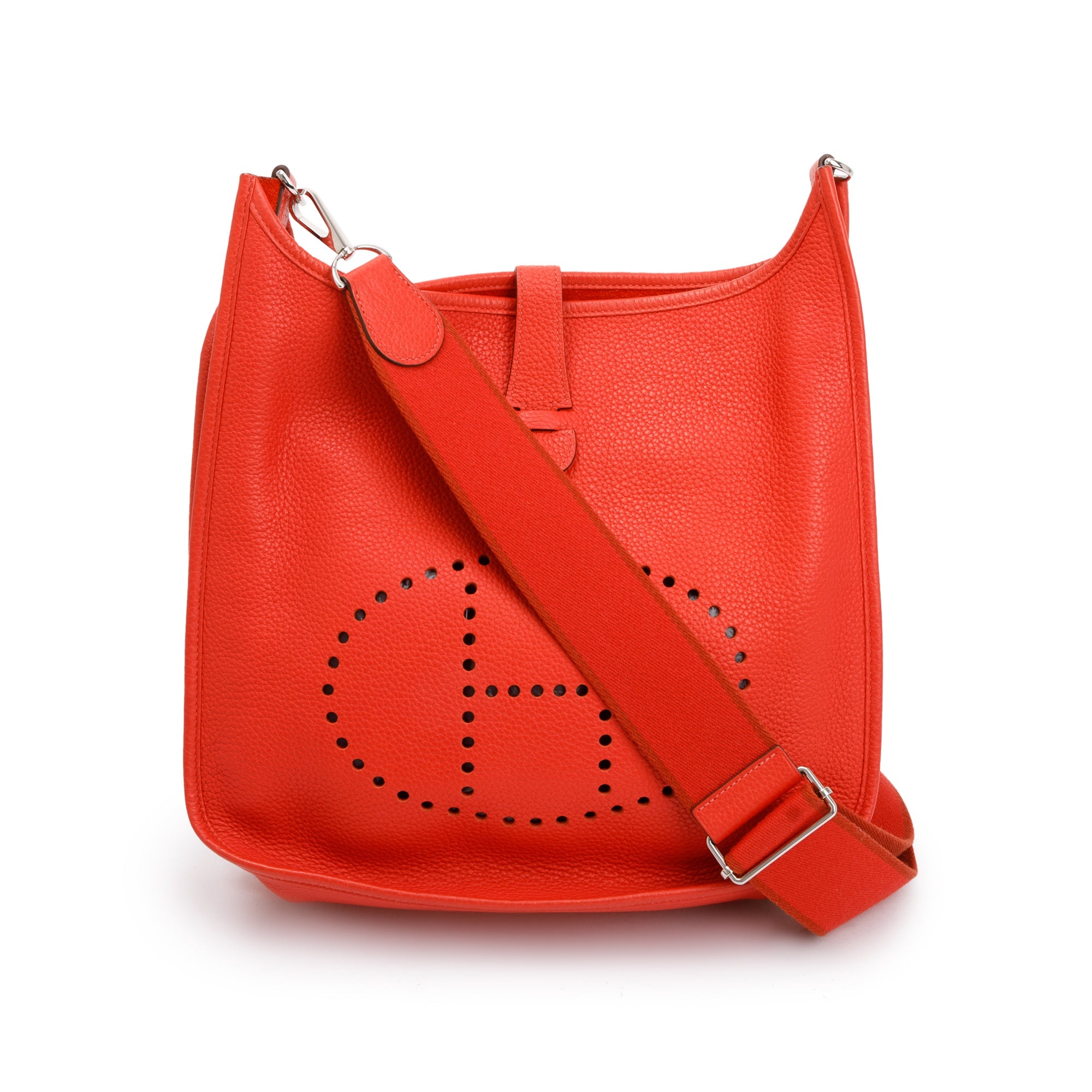 Hermes Rouge Taurillon Clemence Evelyne III 33