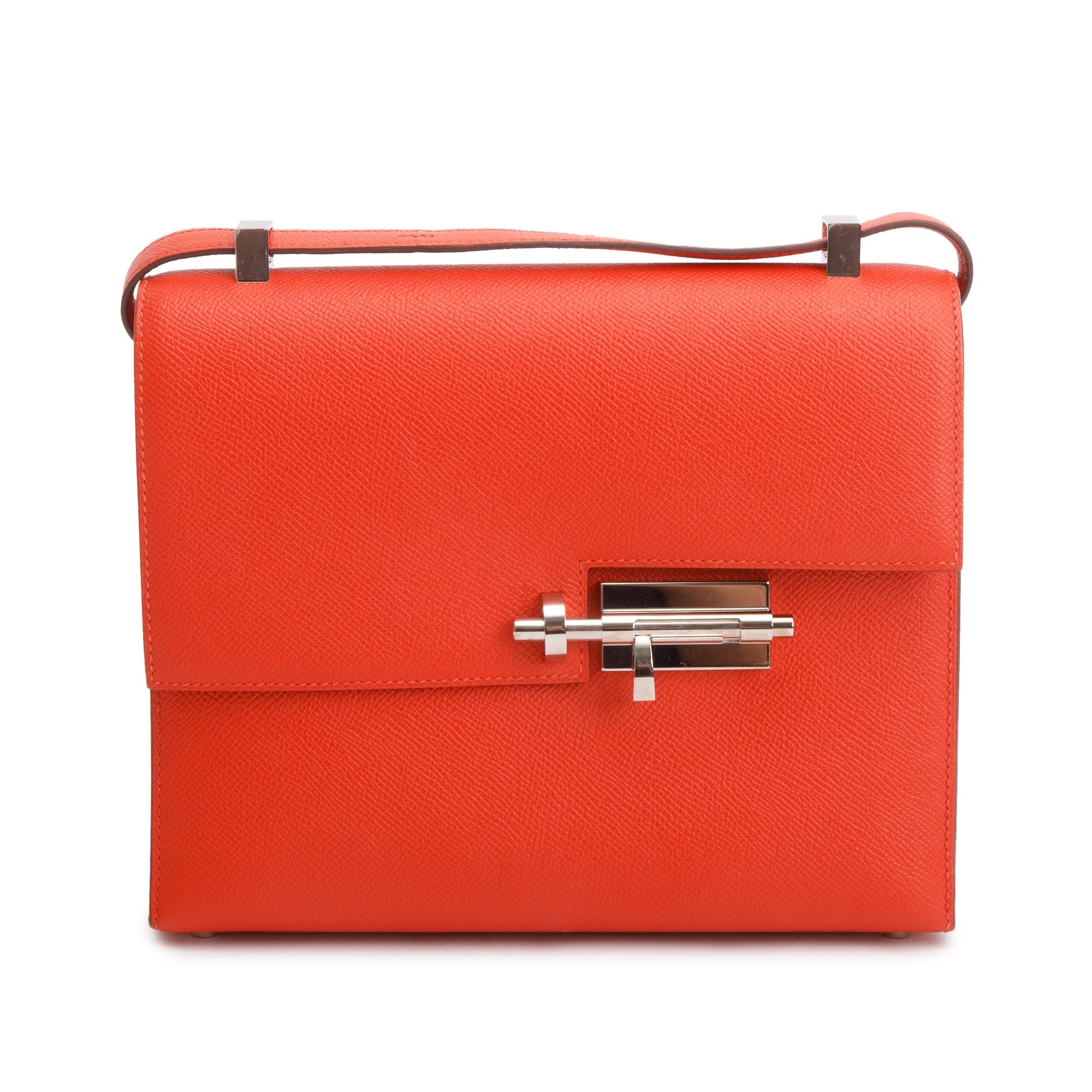 Hermes Rouge Tomate Epsom Leather Verrou 23
