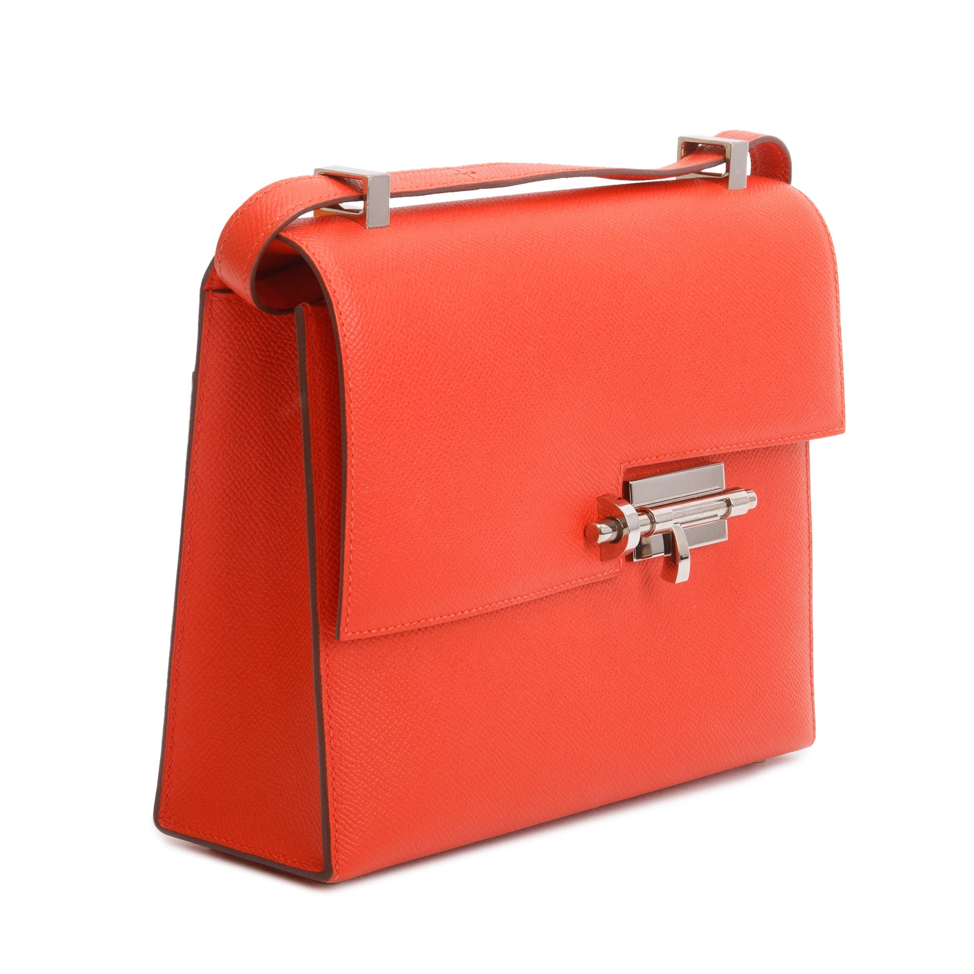 Hermes Rouge Tomate Epsom Leather Verrou 23