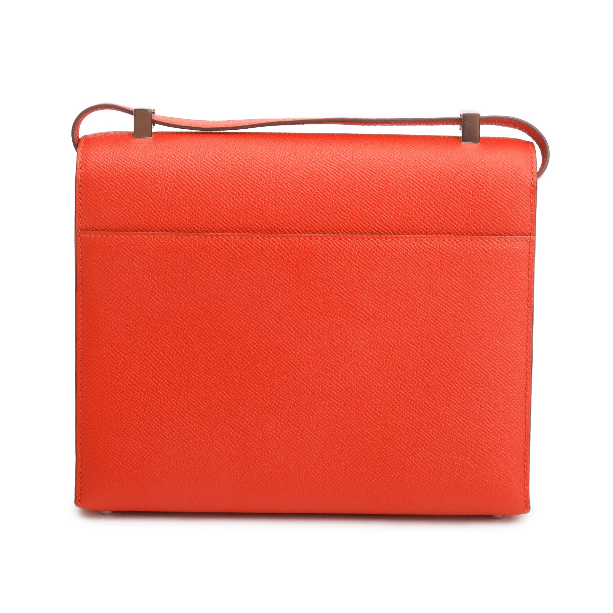 Hermes Rouge Tomate Epsom Leather Verrou 23