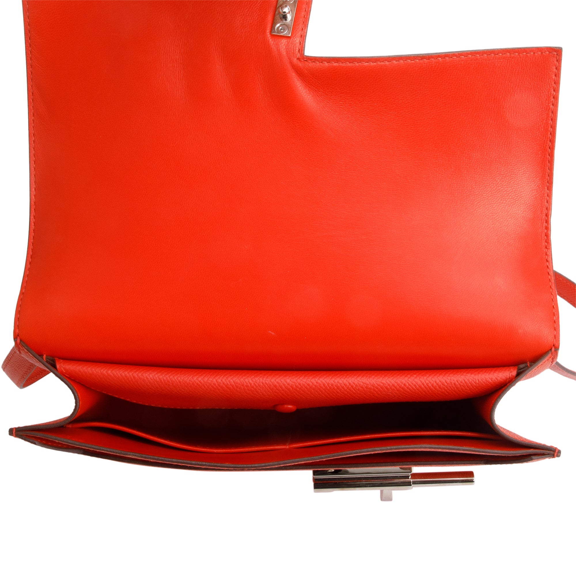 Hermes Rouge Tomate Epsom Leather Verrou 23