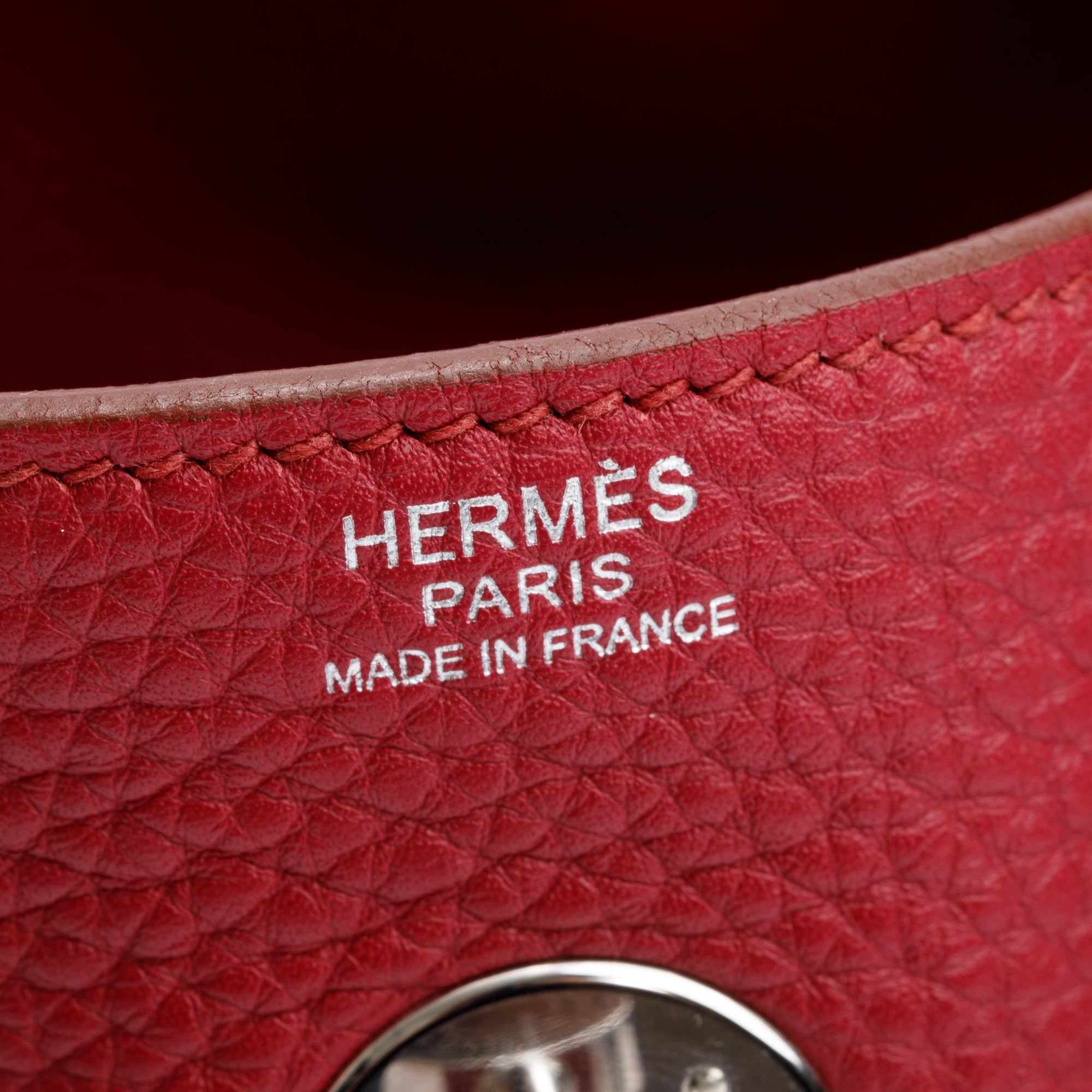 Hermes Rubis Taurillon Clemence Leather Lindy 30
